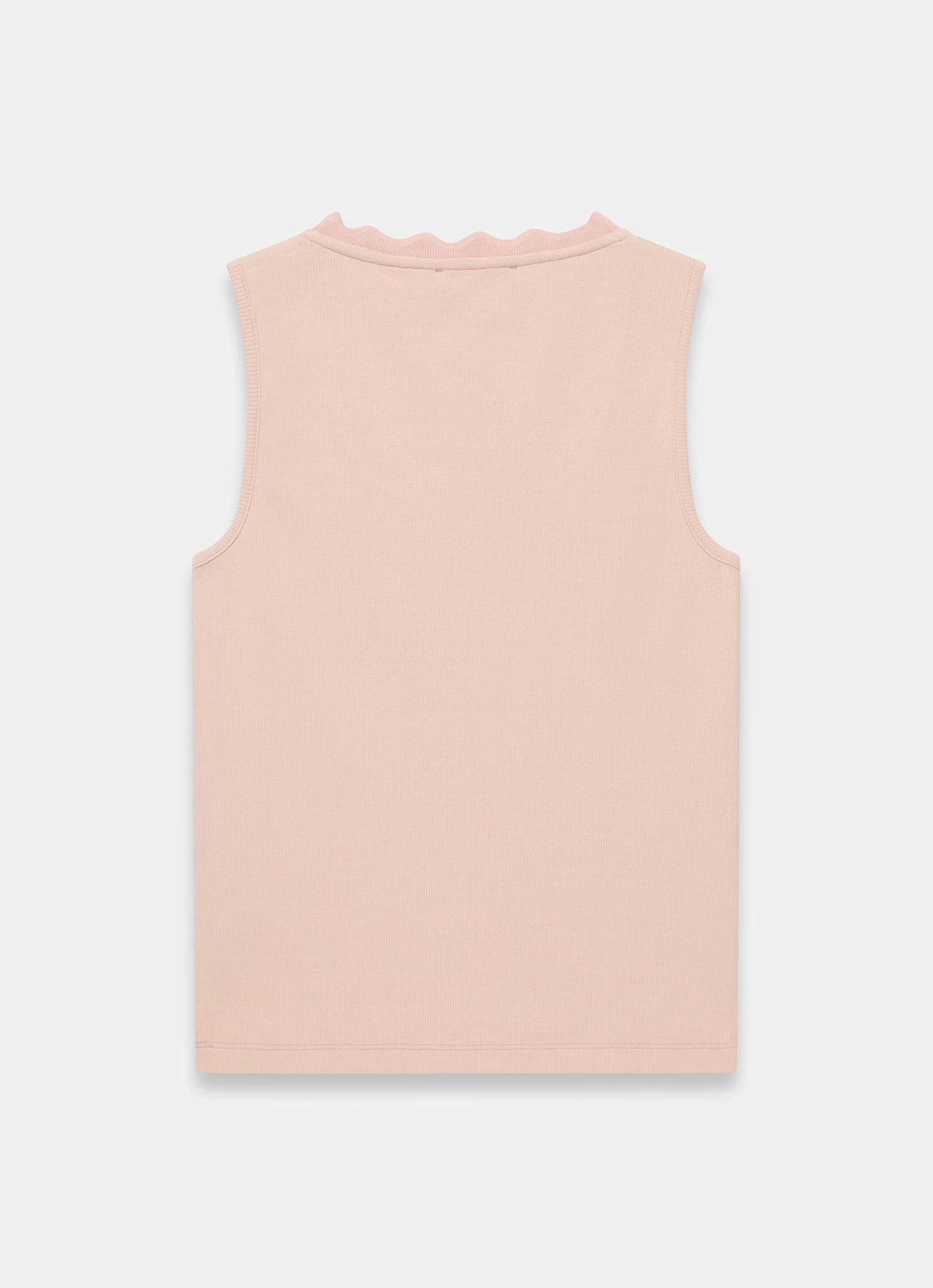 Pink Scallop Trim Vest Top - Image 8