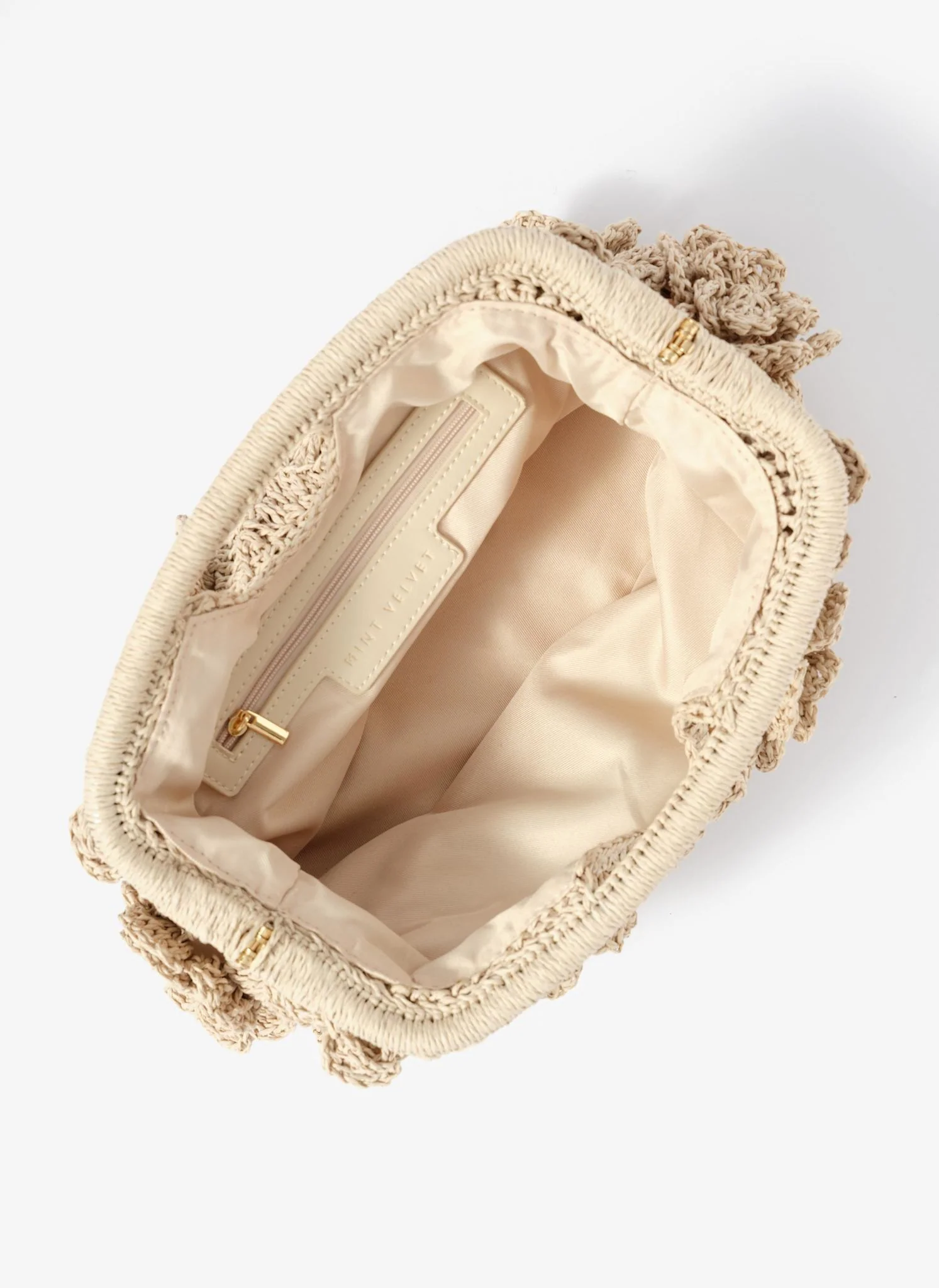 Lila Cream Crochet Clutch Bag - Image 4