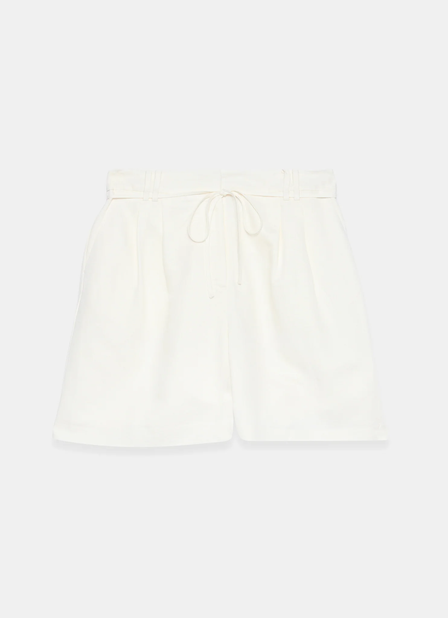 Cream Linen Blend Tailored Shorts - Image 7