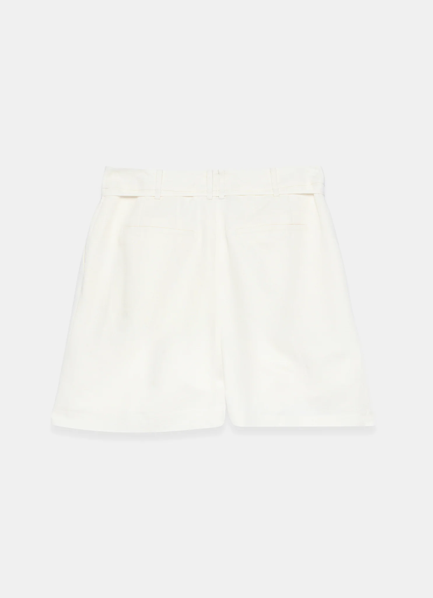 Cream Linen Blend Tailored Shorts - Image 8