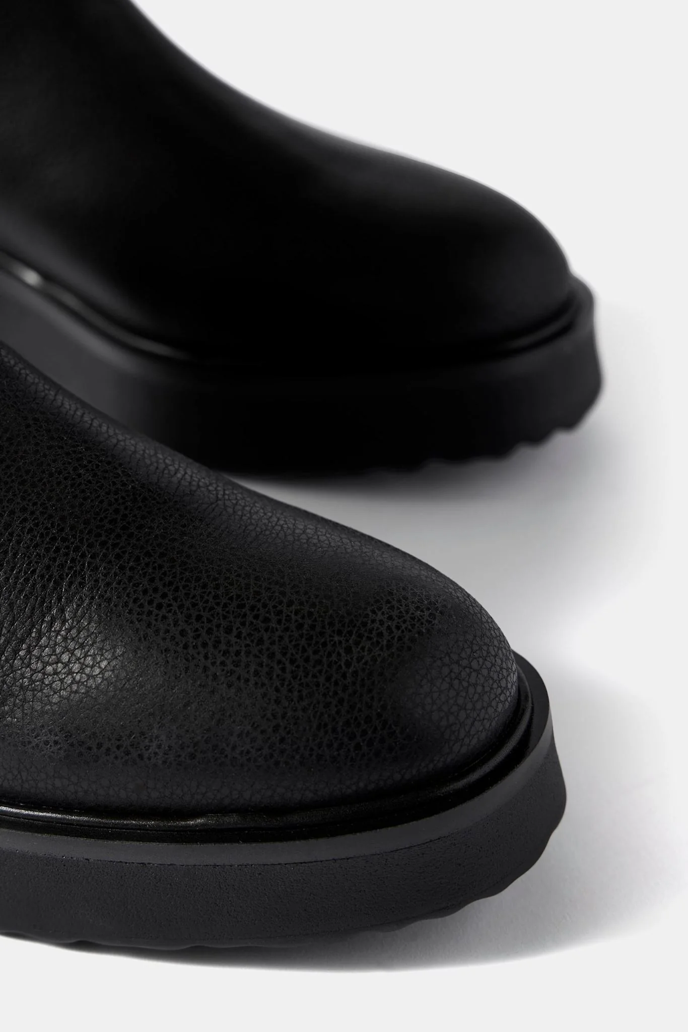 Lola Black Leather Wedge Biker Boots - Image 6