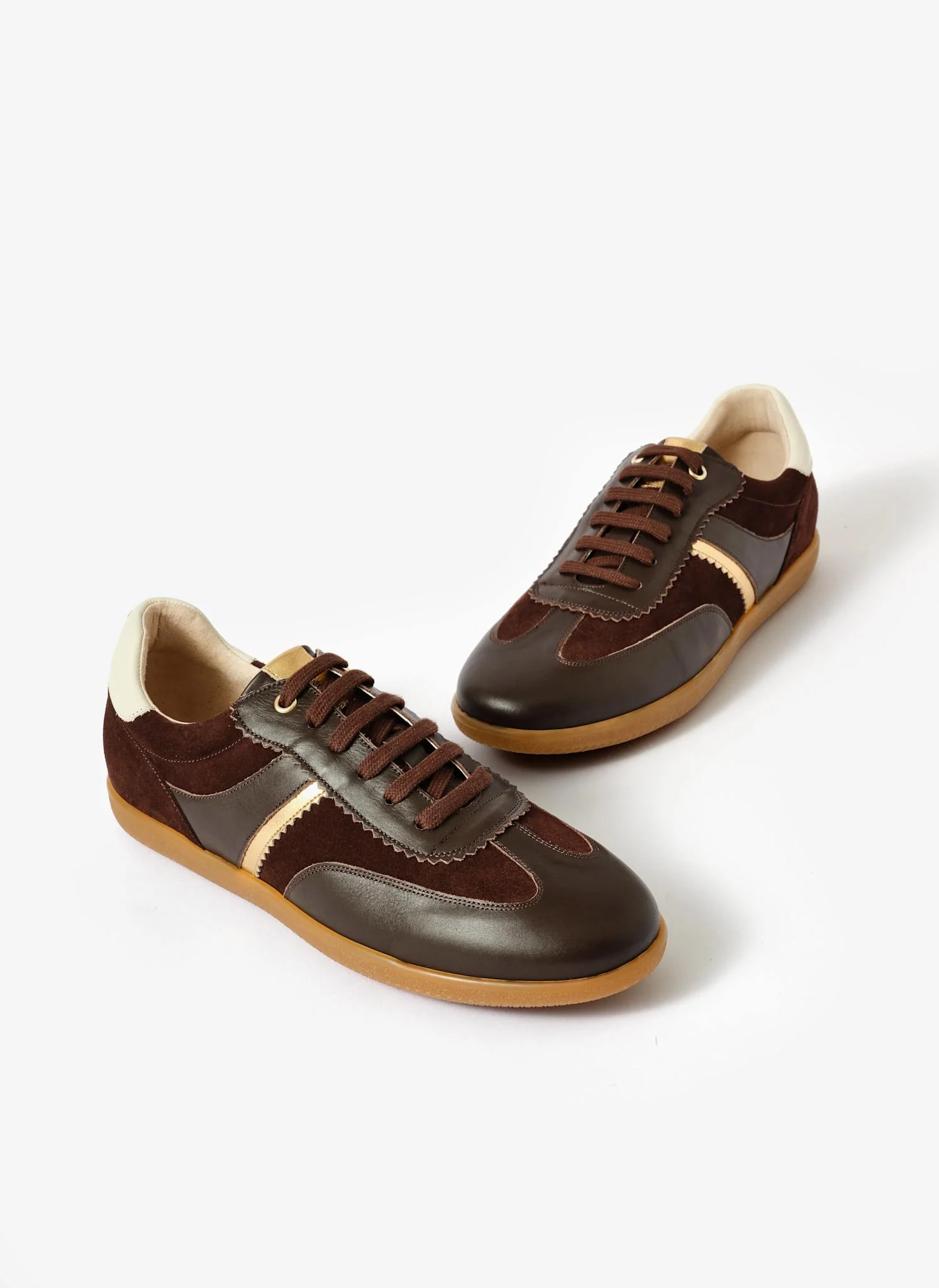 Lucia Brown Suede Trainers - Image 4