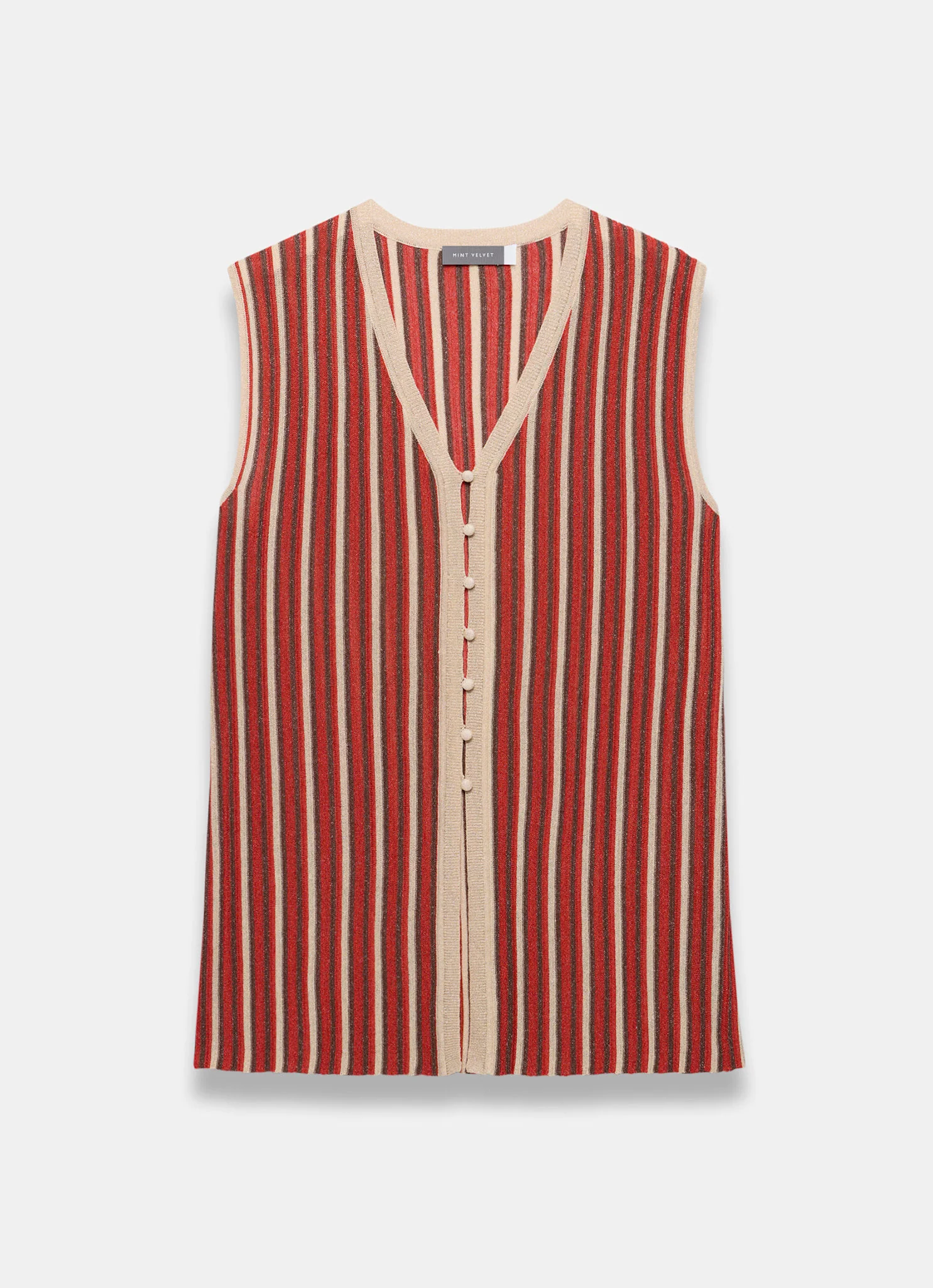 Red Striped Knit Top - Image 6