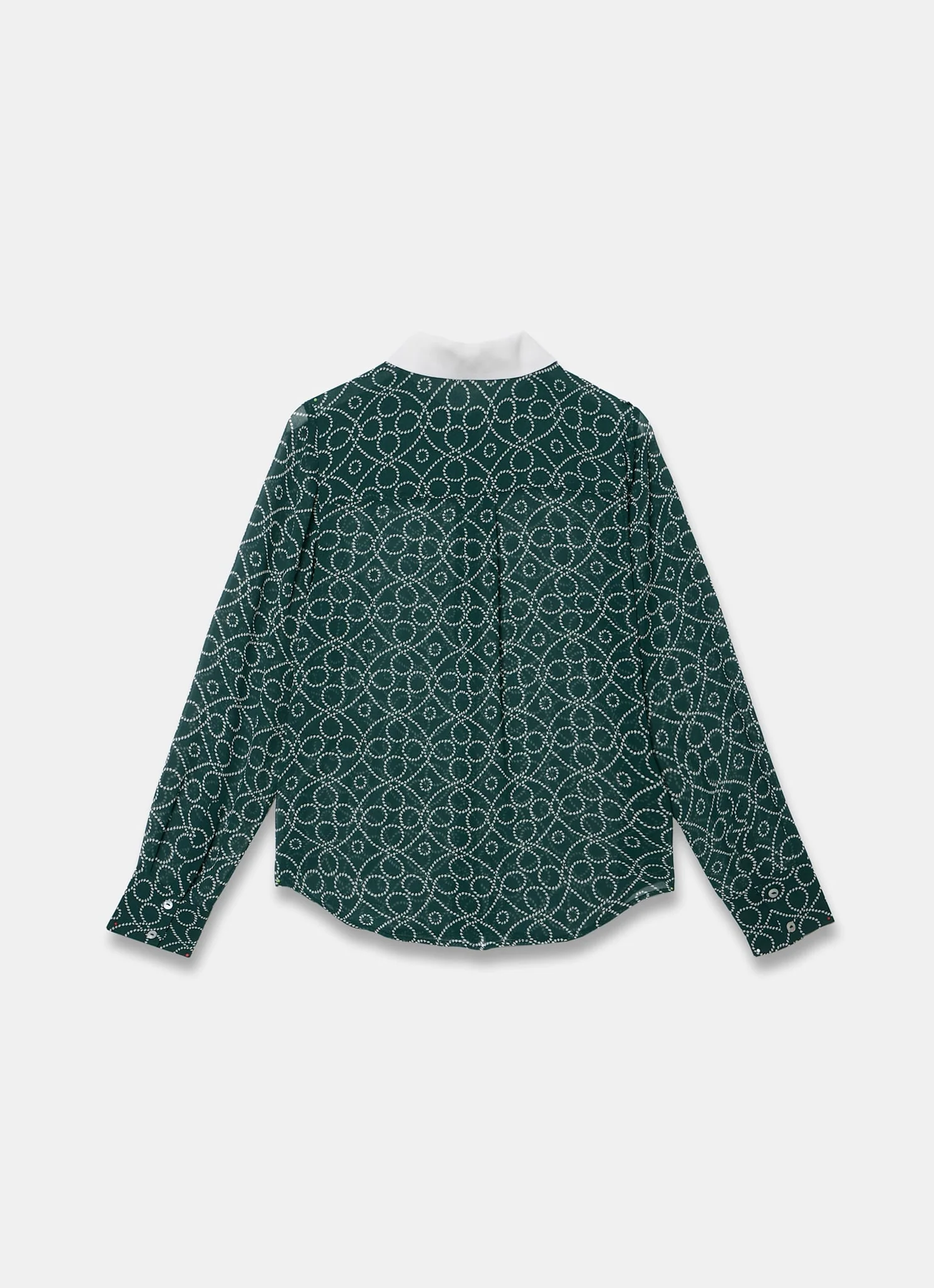 Teal Printed Sheer Shirt - Image 8