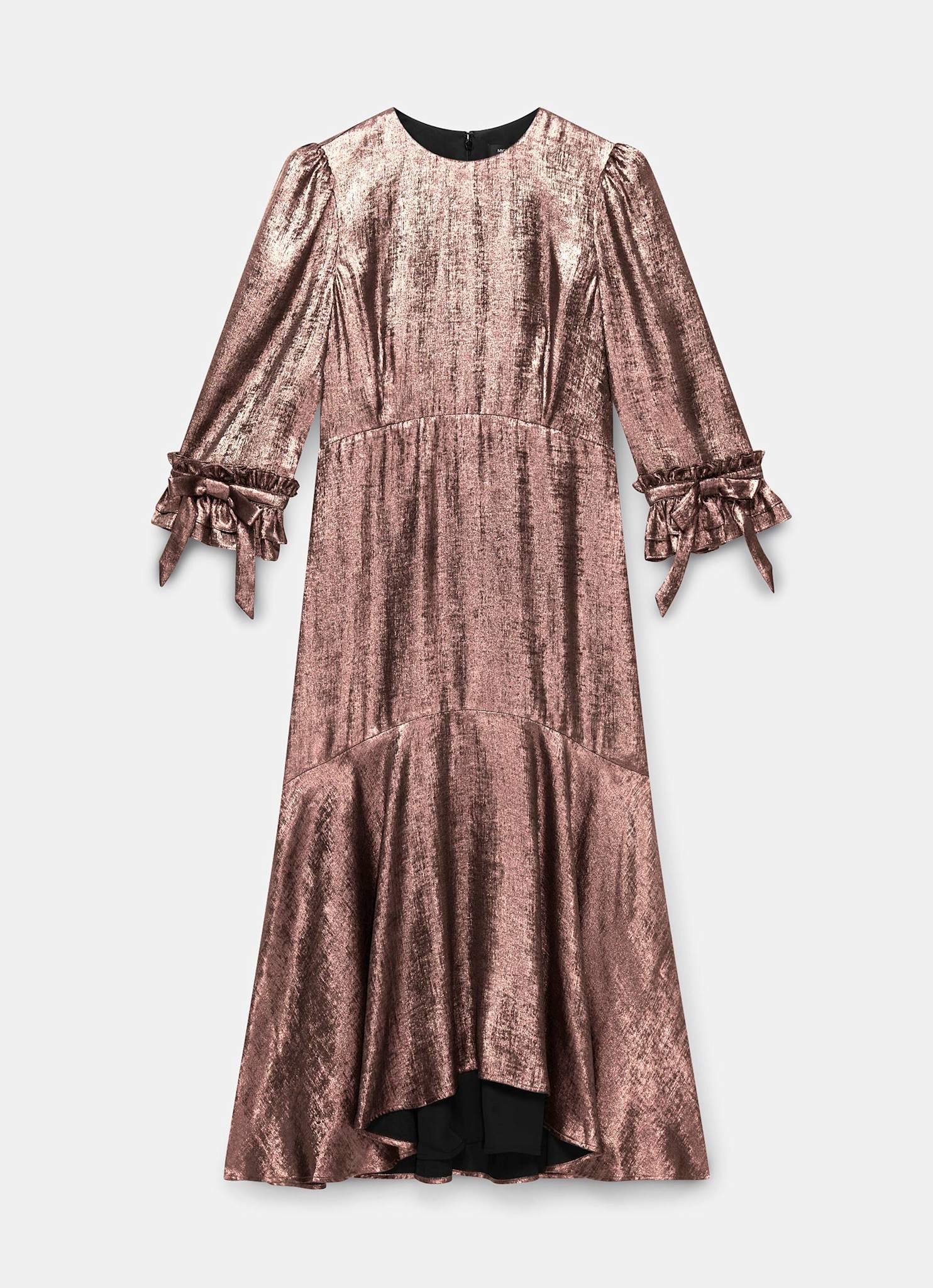 Pink Metallic Midi Dress - Image 6