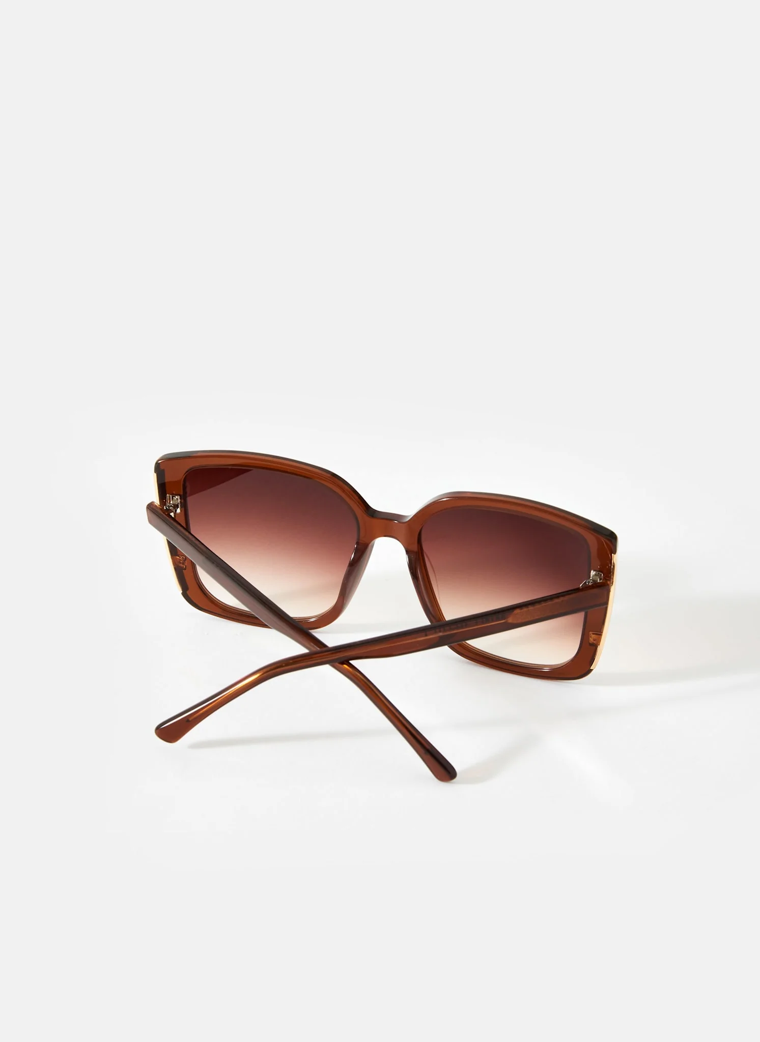 Brown Oversized Square Sunglasses - Image 3