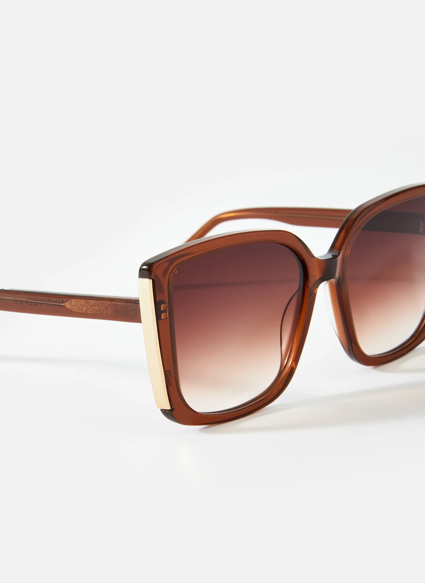 Brown Oversized Square Sunglasses - Image 5