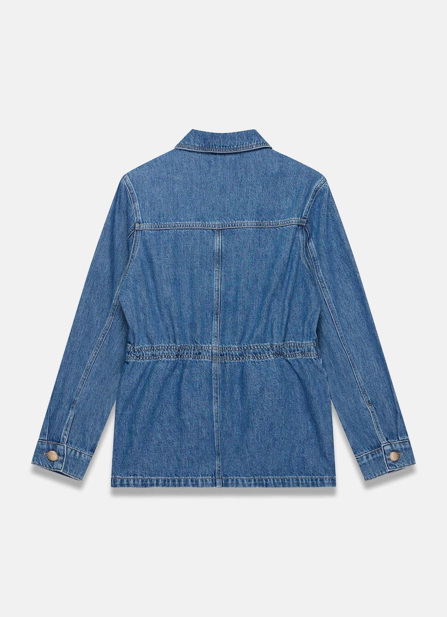 Mid Indigo Denim Shacket - Image 7