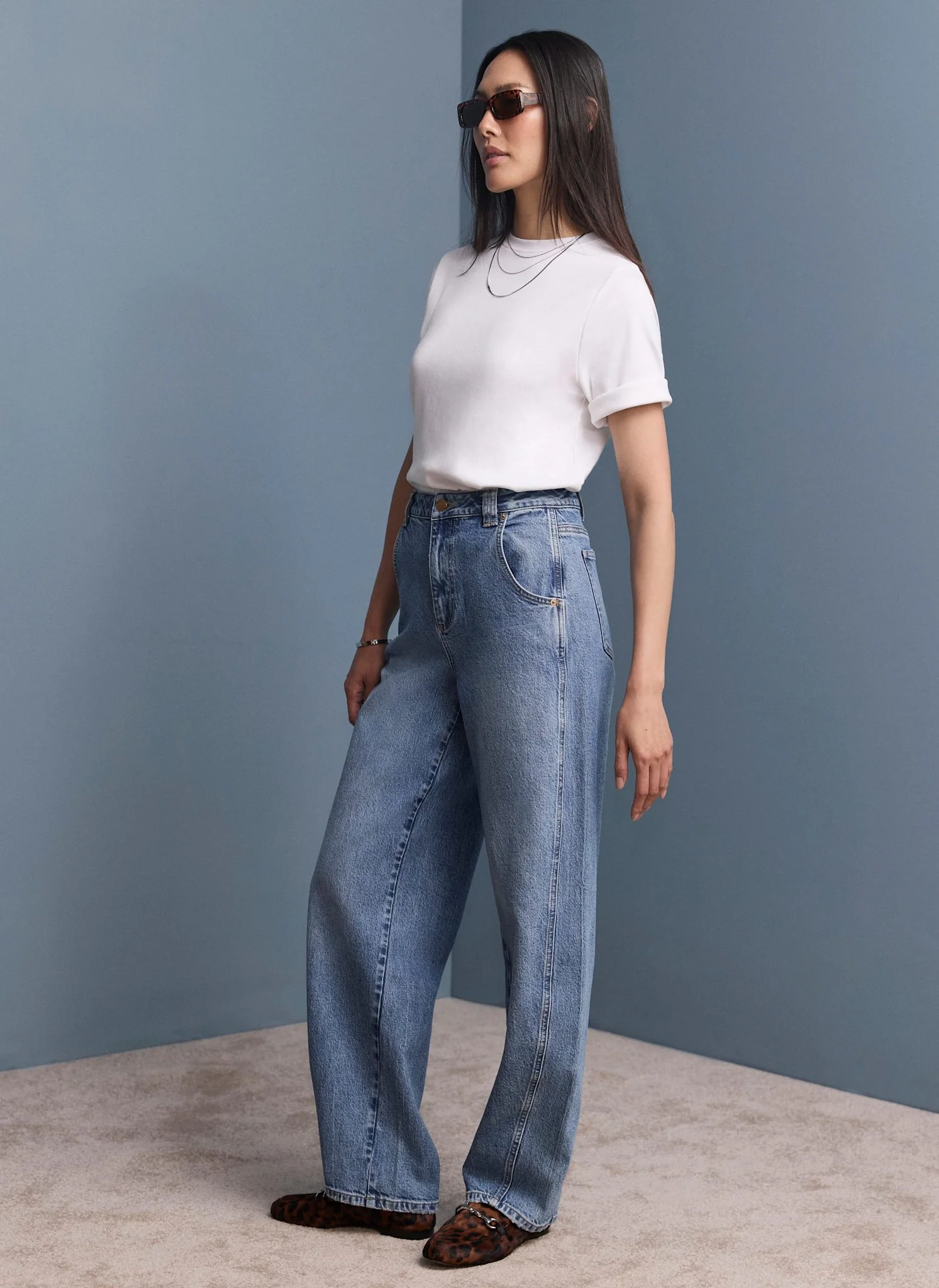 Mid Indigo Ultimate Barrel Jeans - Image 2
