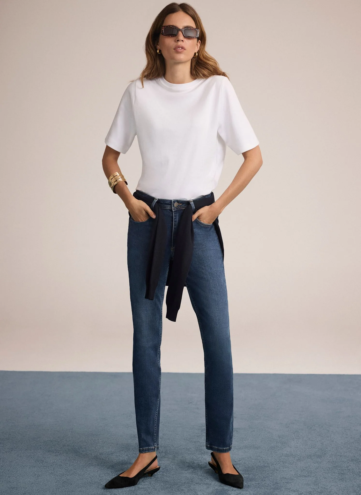 Mid Indigo Sculpting Skinny Jeans - Image 3