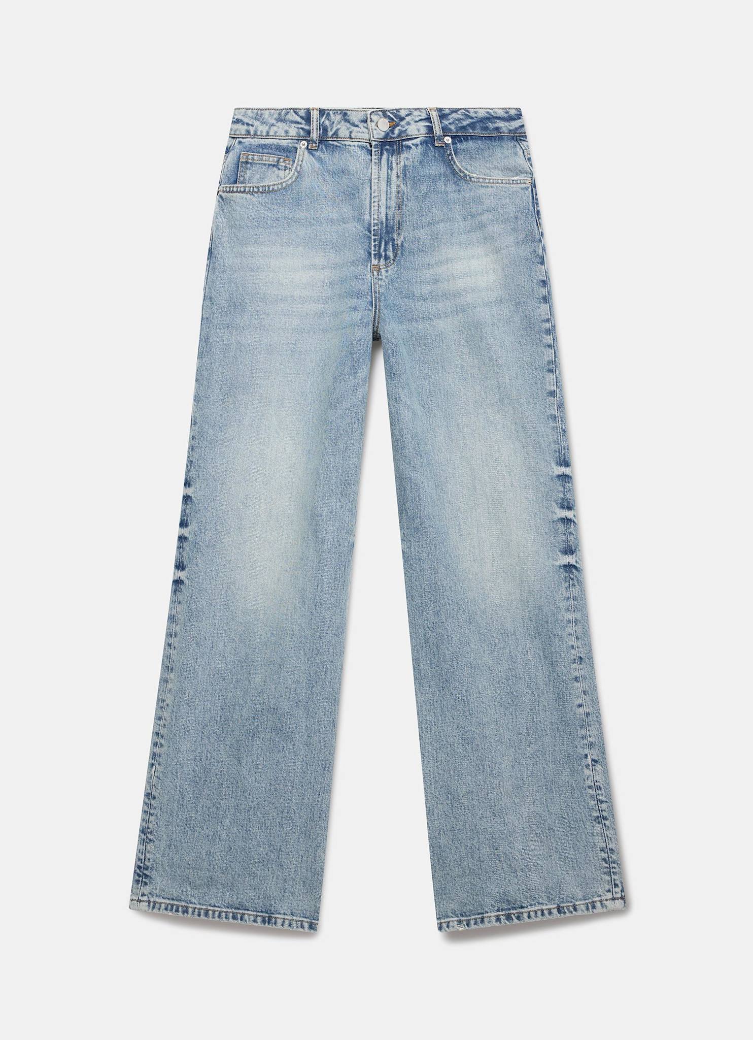 Mid Indigo Workable Wide Jeans - Image 7