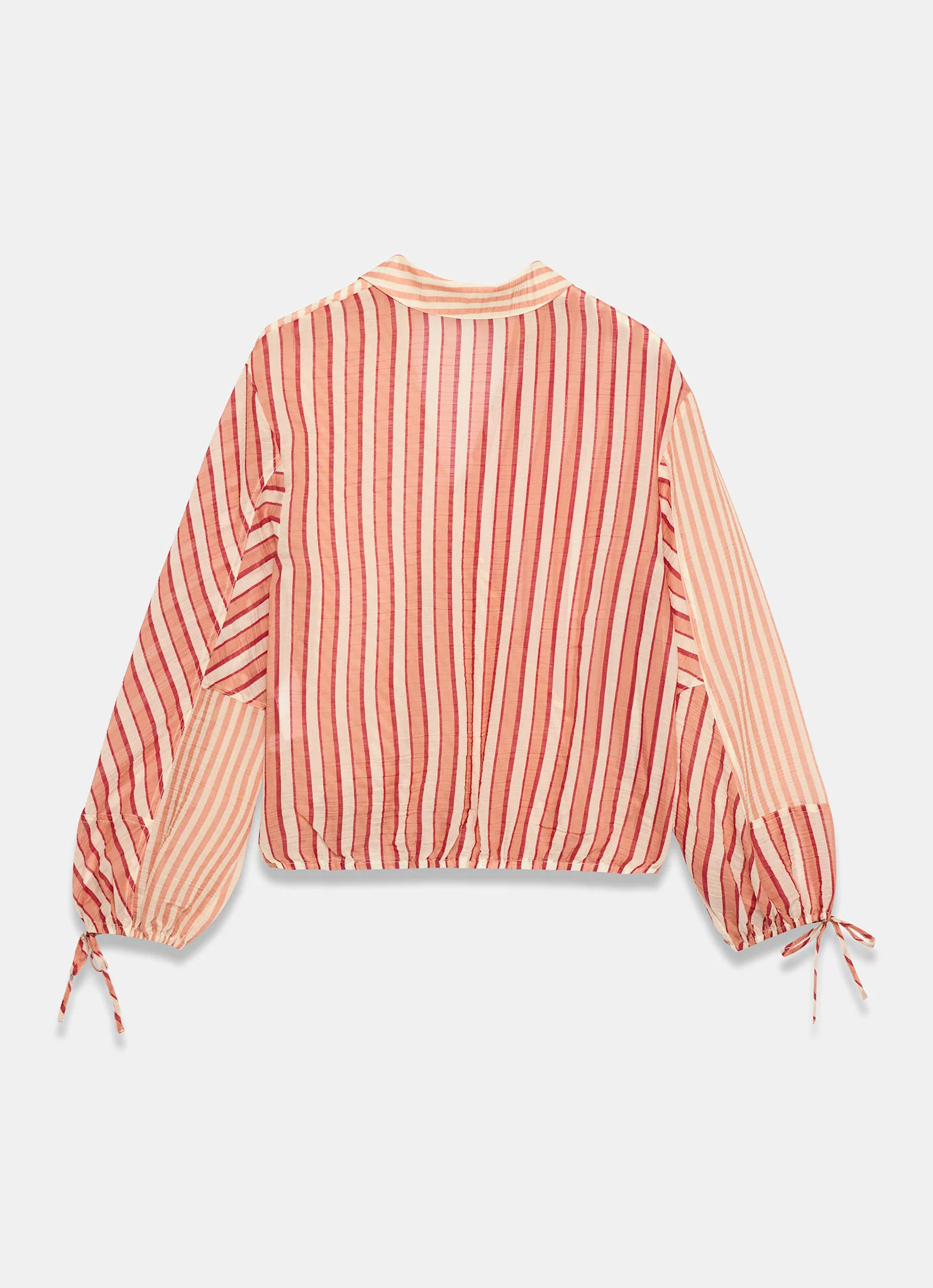 Orange Striped Wrap Shirt - Image 8