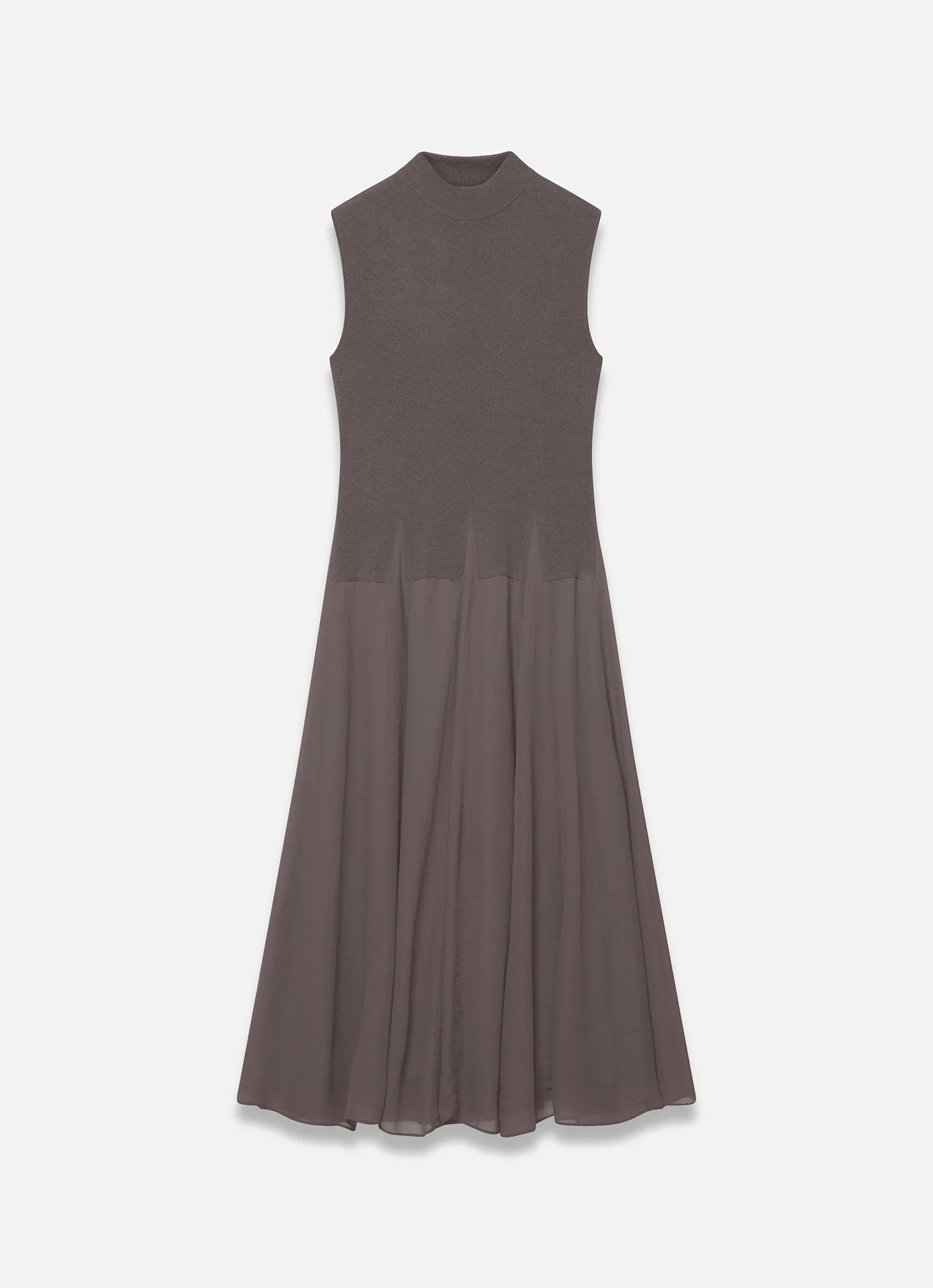 Brown Sleeveless Knit Midi Dress - Image 7