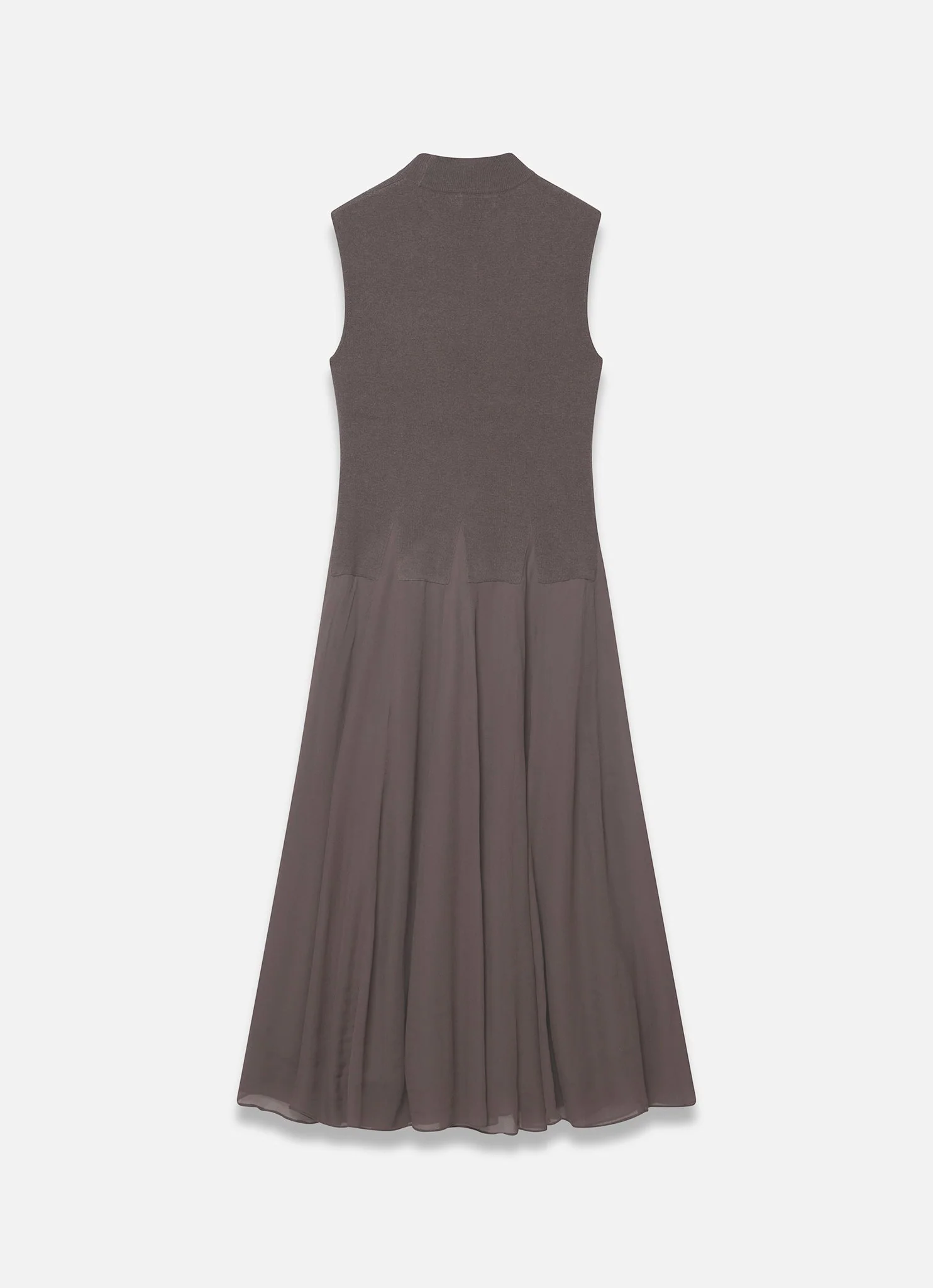 Brown Sleeveless Knit Midi Dress - Image 8