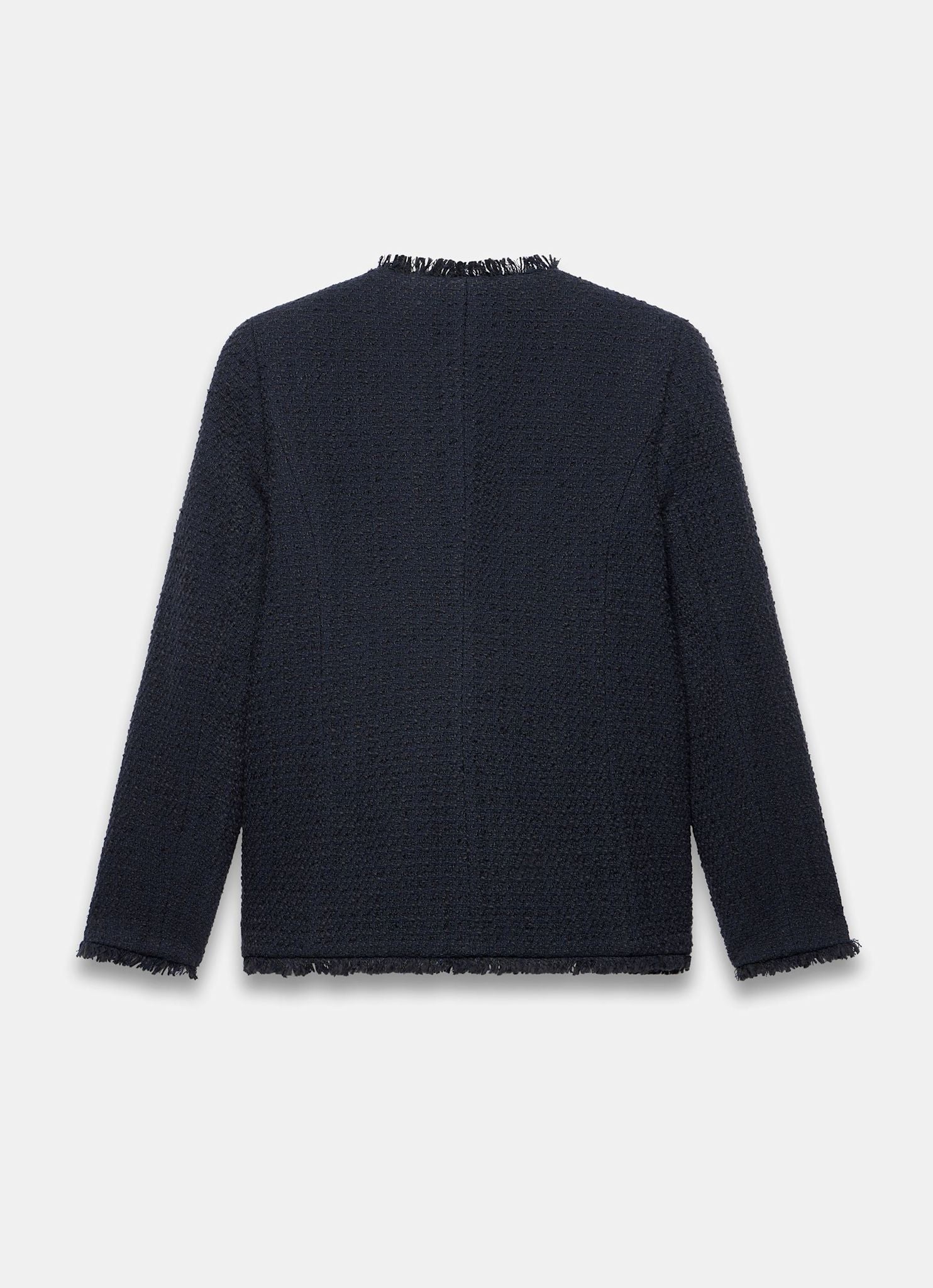 Navy Boucle Tweed Jacket - Image 8