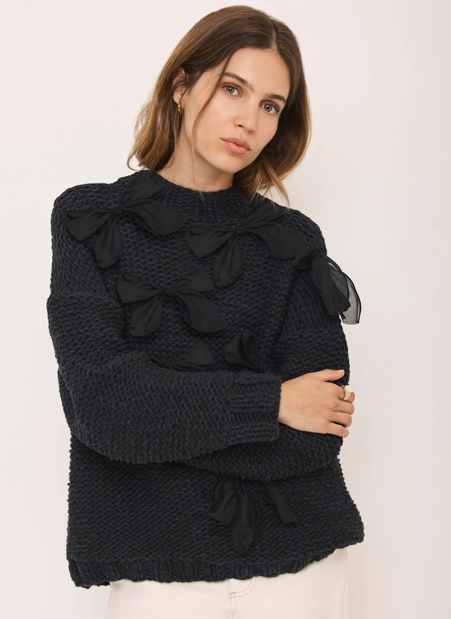Navy Bow Detail Jumper - Image 2