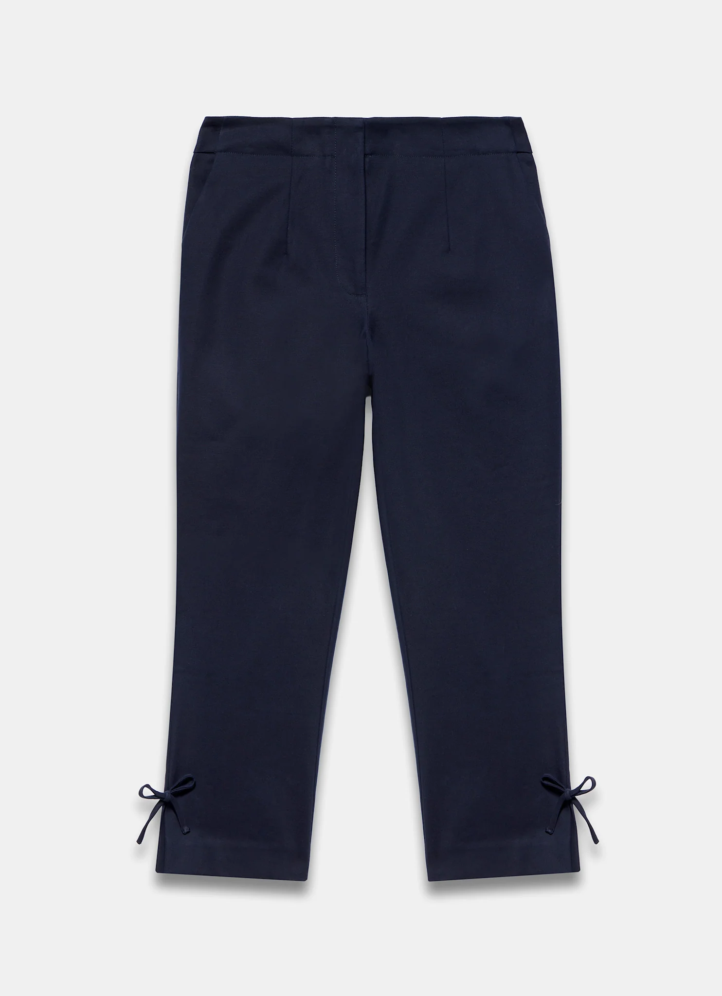 Navy Cotton Blend Capri Trousers - Image 7
