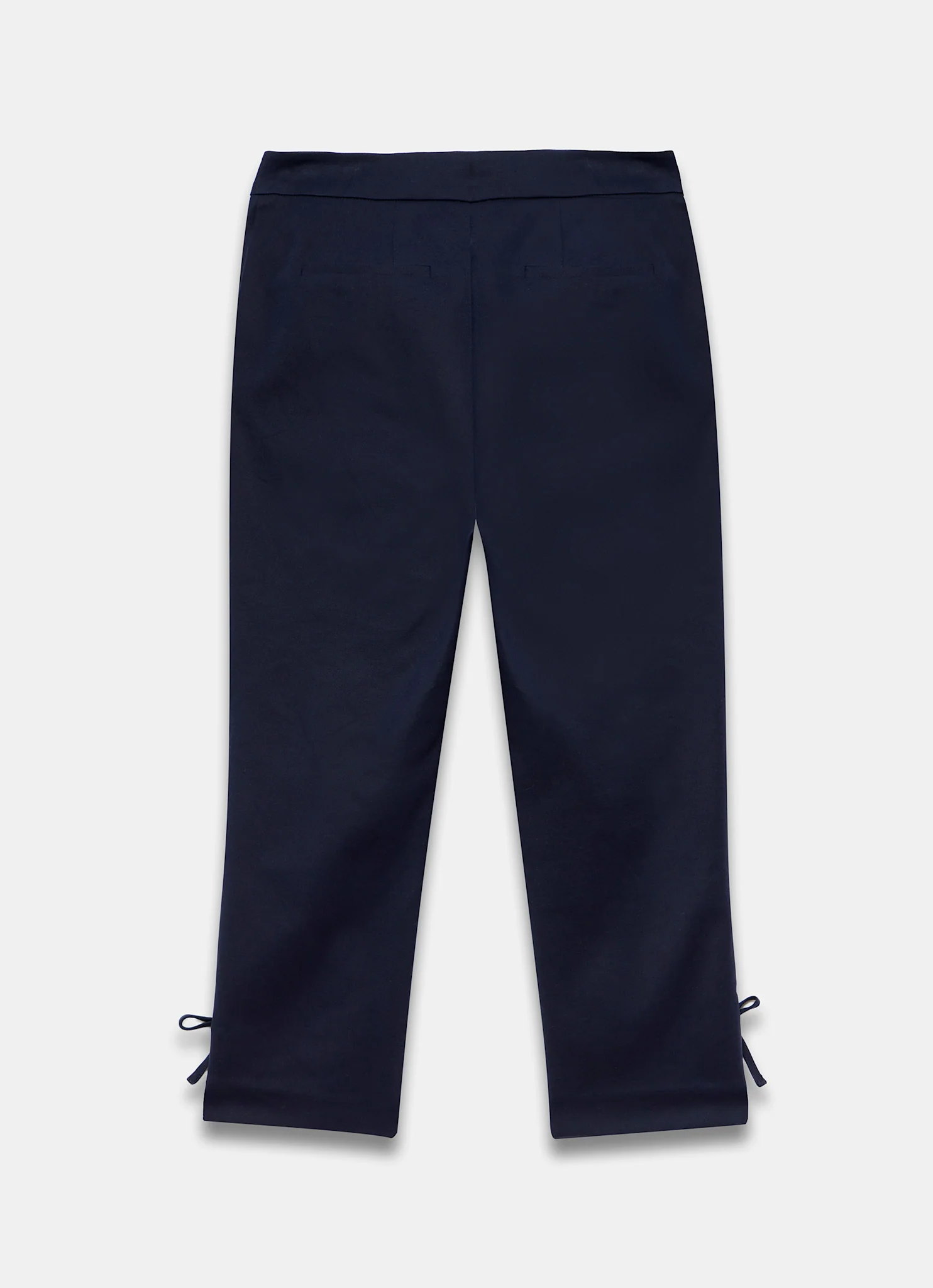 Navy Cotton Blend Capri Trousers - Image 8