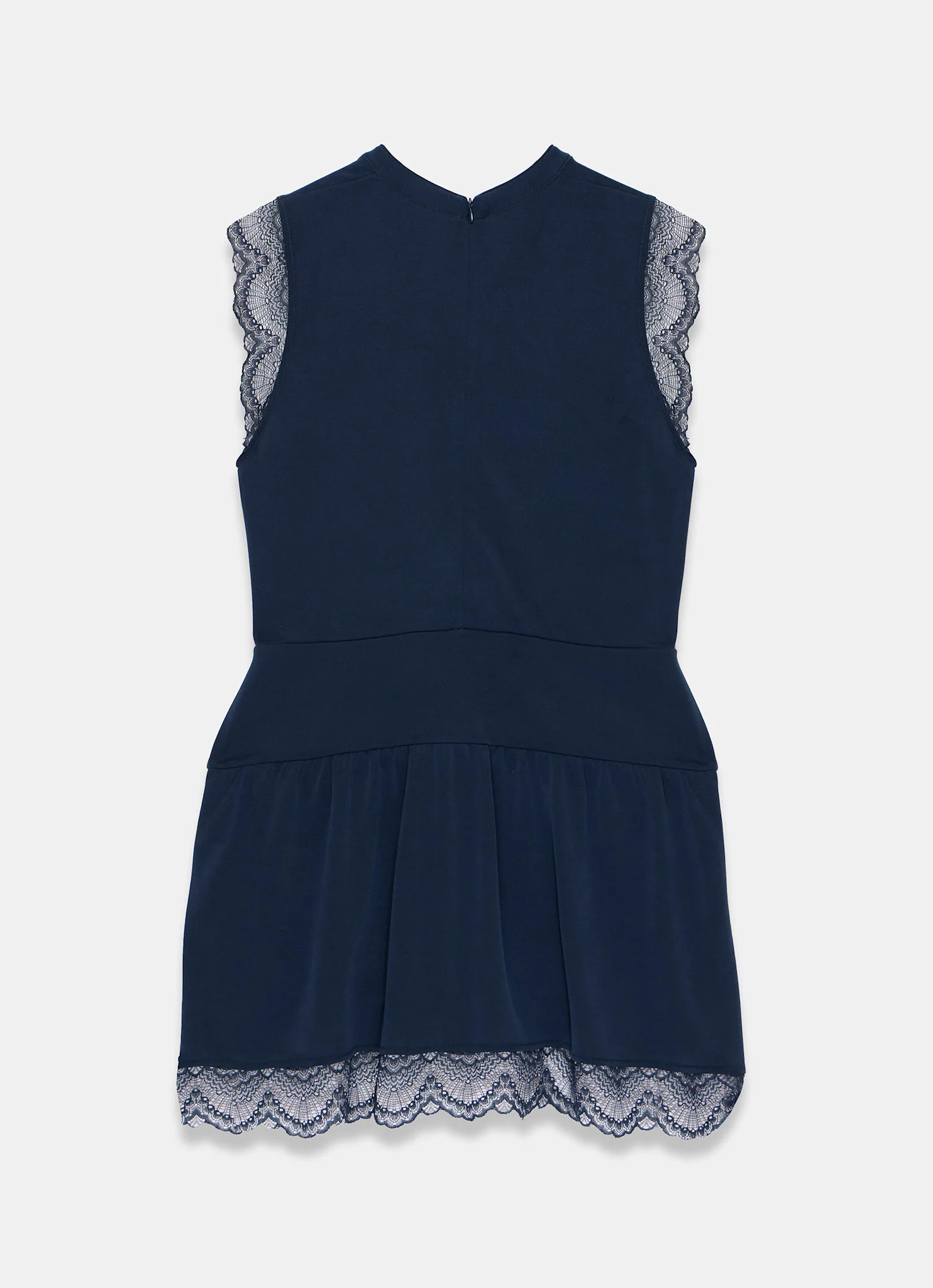 Navy Lace Detail Playsuit - Image 7