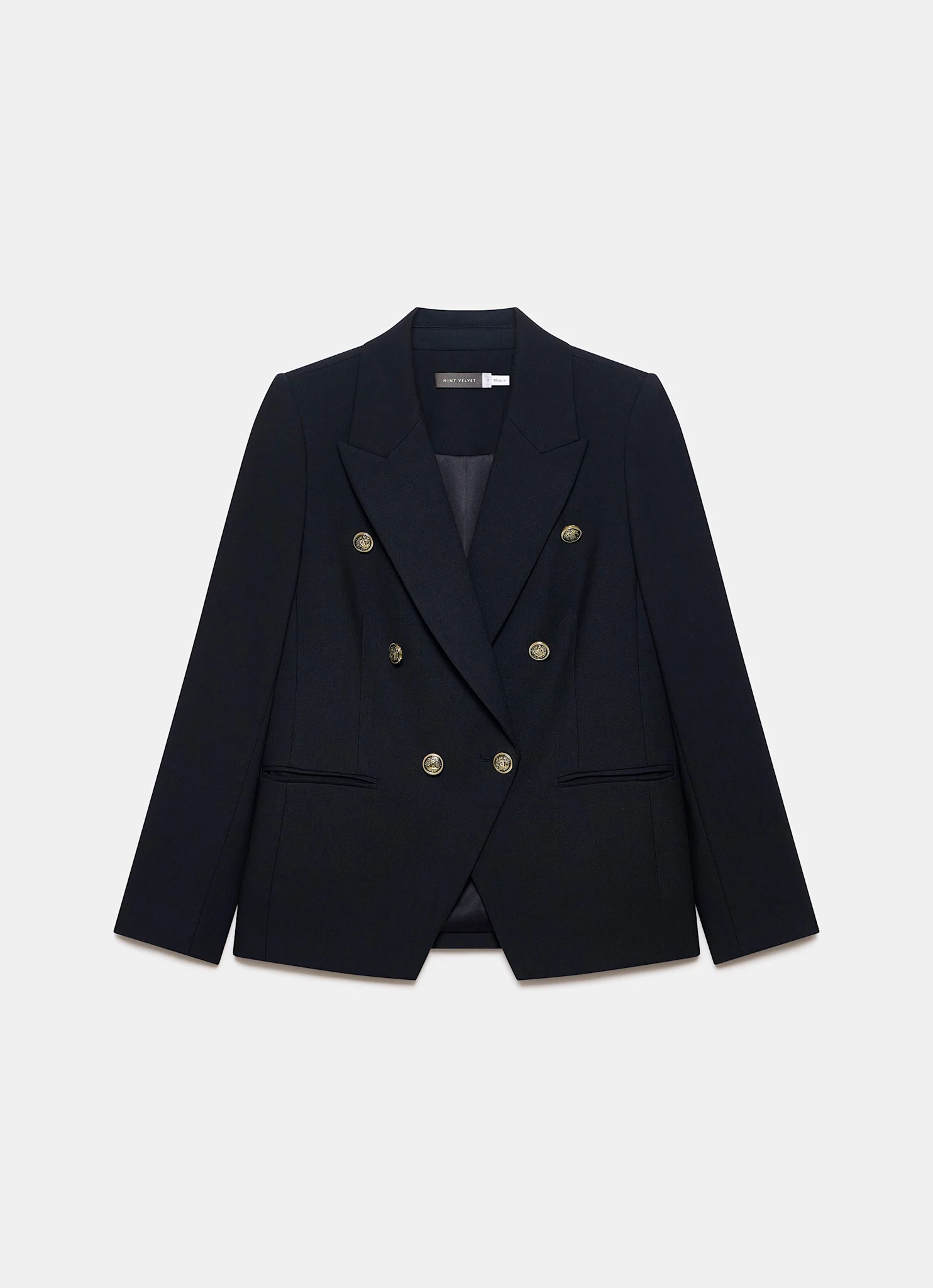 Navy Double Breasted Blazer - Image 7