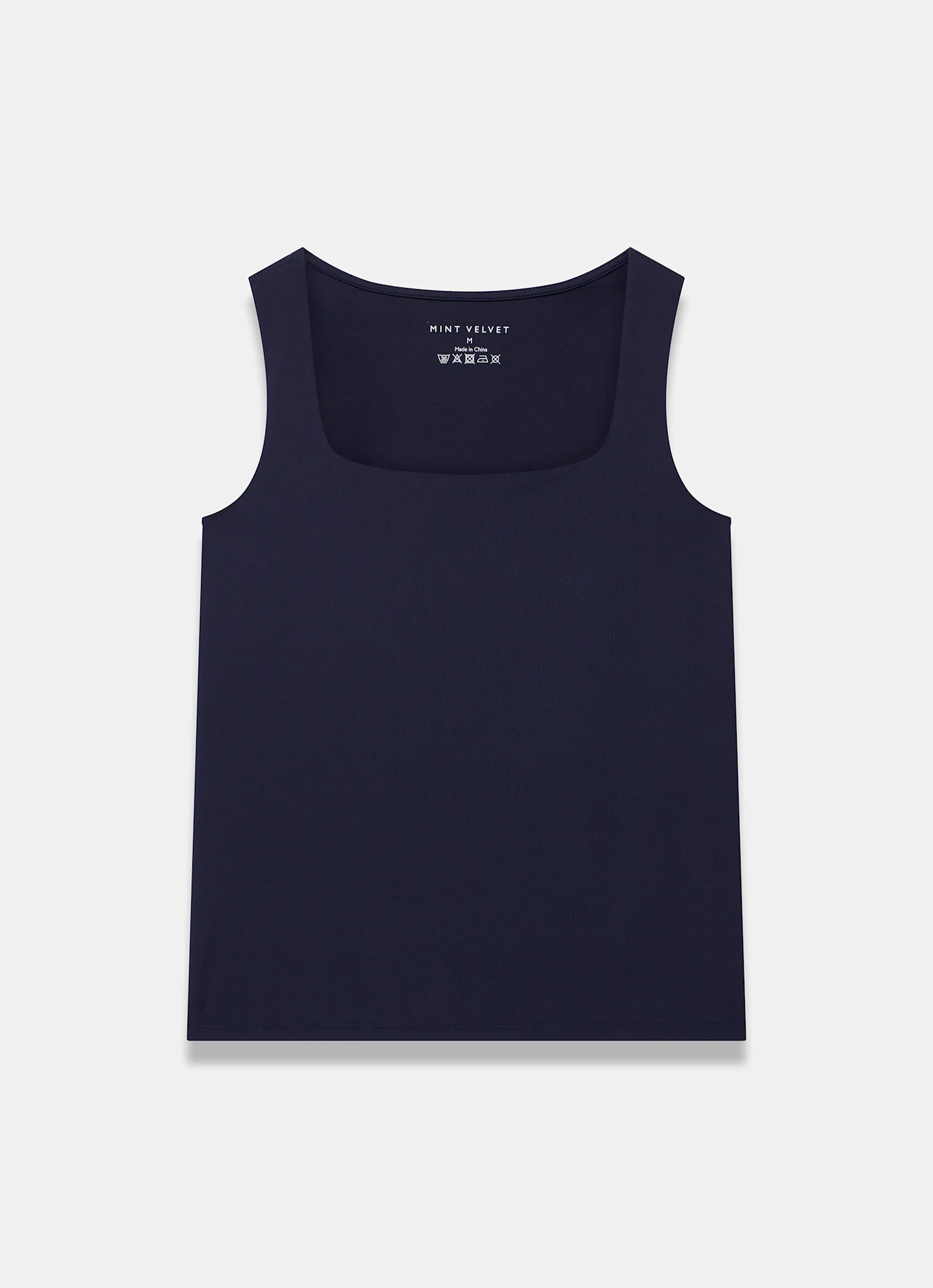 Navy Scoop Neck Layering Vest Top - Image 7