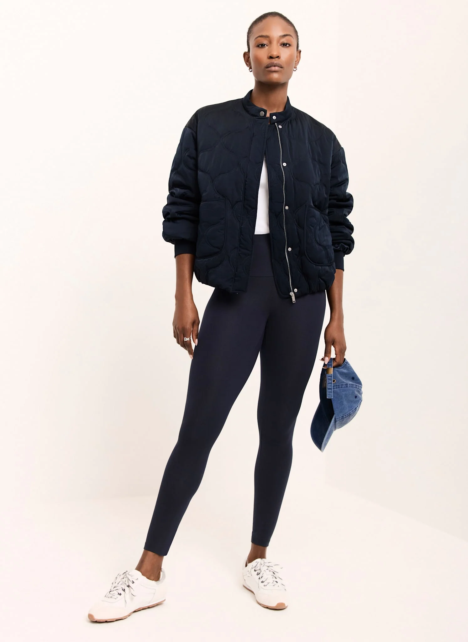 Navy Straight Leggings - Image 5