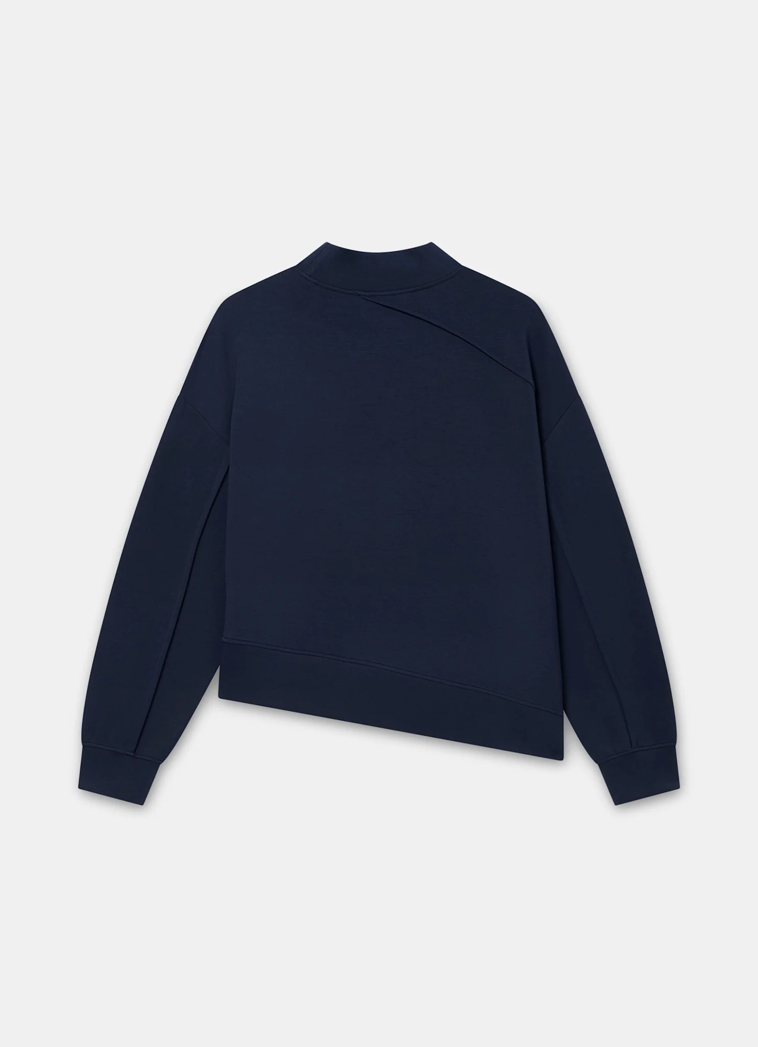 Navy Super Soft Asymmetric Detail Sweatshirt - Image 8