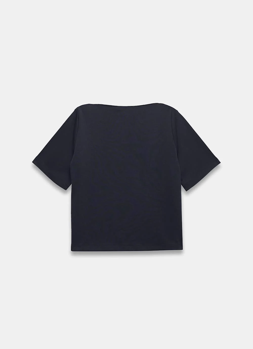 Navy Slash Neck T-Shirt - Image 7