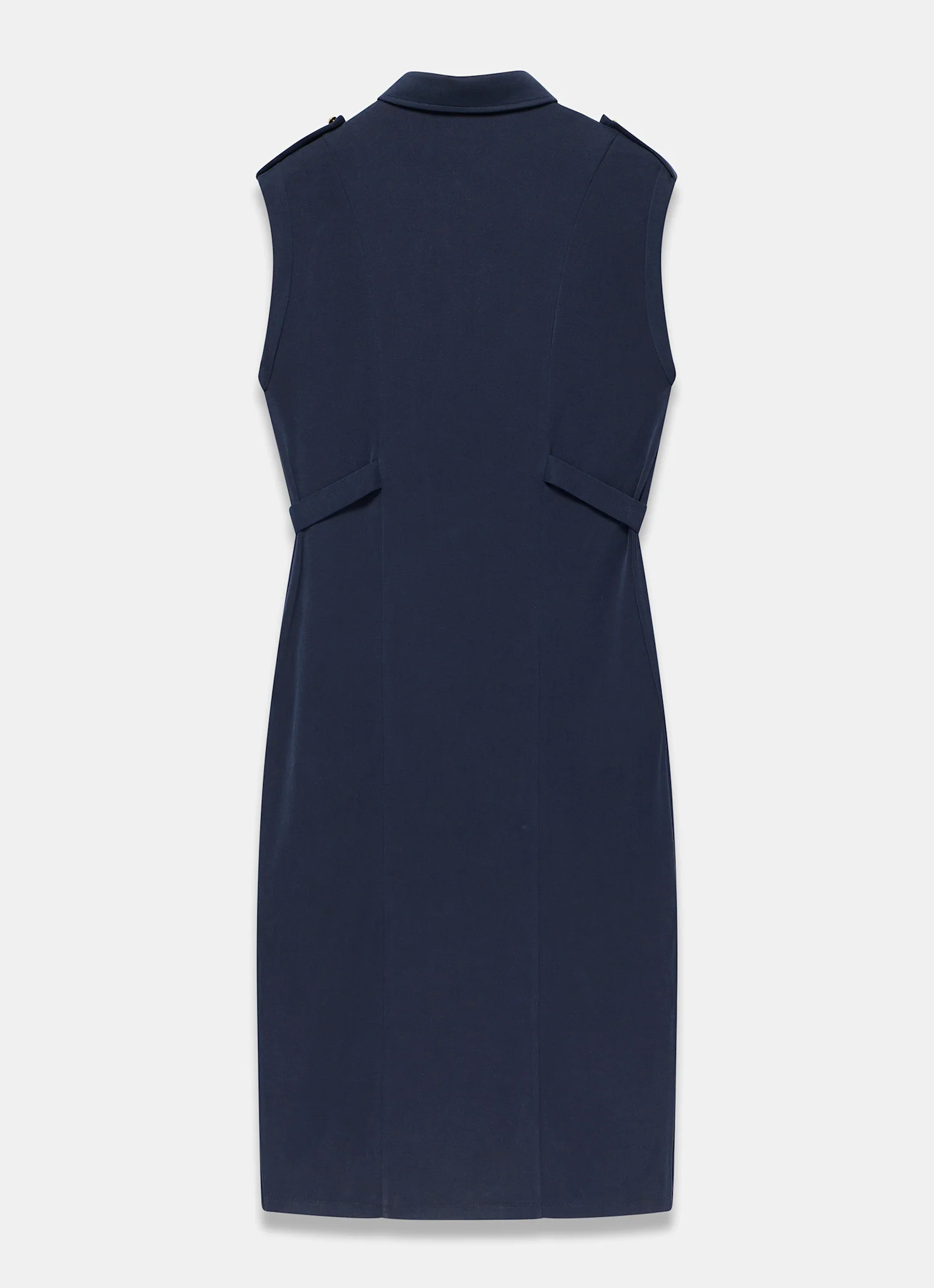 Navy Jersey Utility Midi Dress - Image 7
