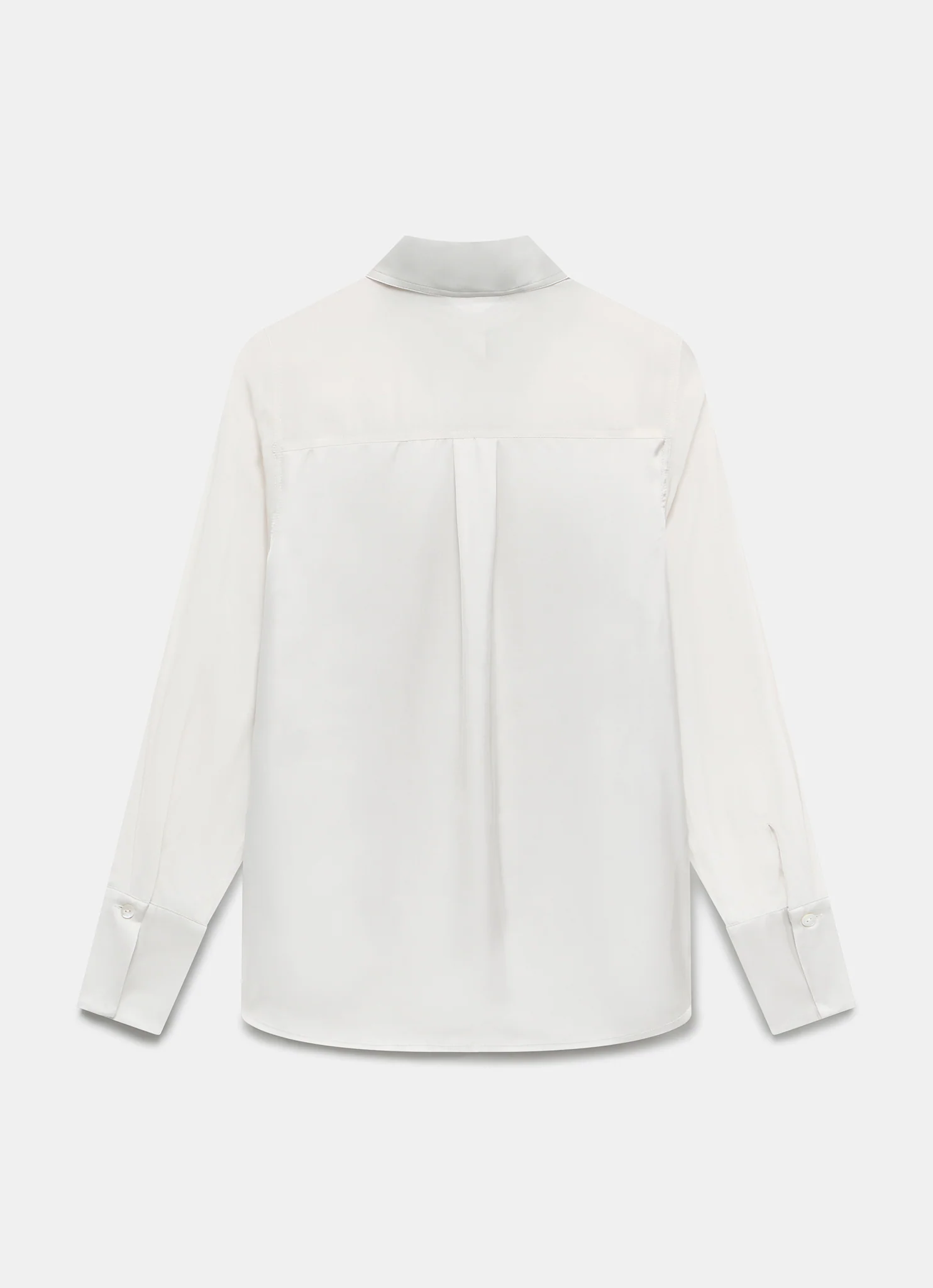 Neutral Satin Long Sleeve Shirt - Image 7