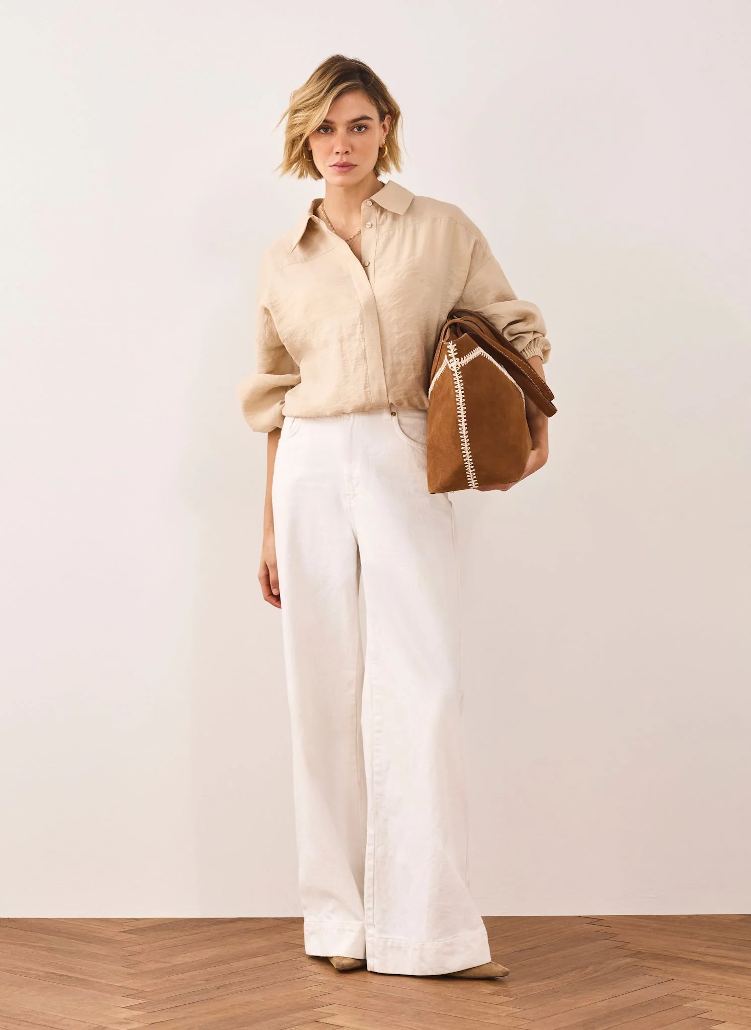 Neutral Long Sleeve Minimalist Shirt - Image 5