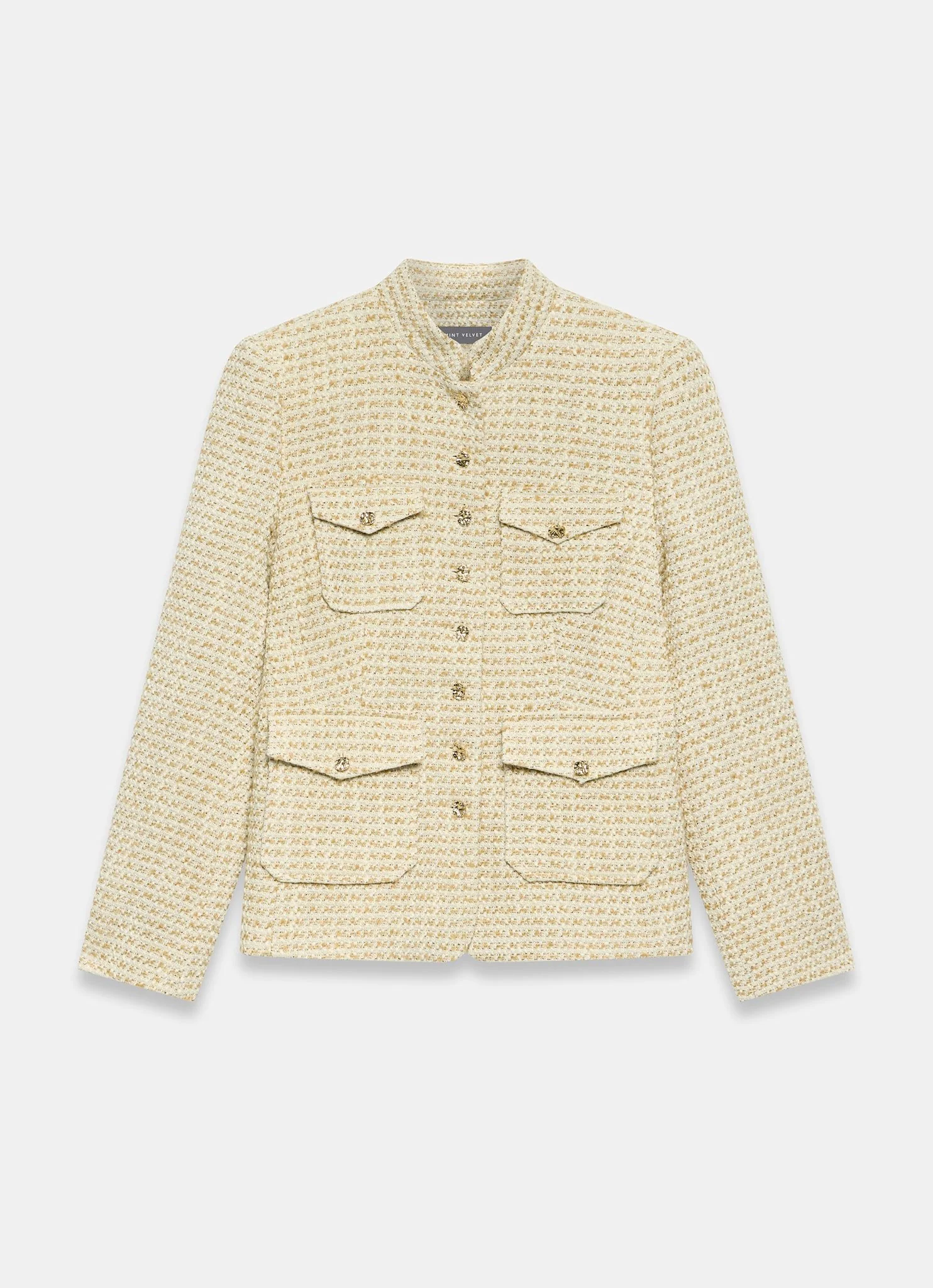 Neutral Boucle Pocket Detail Jacket - Image 6