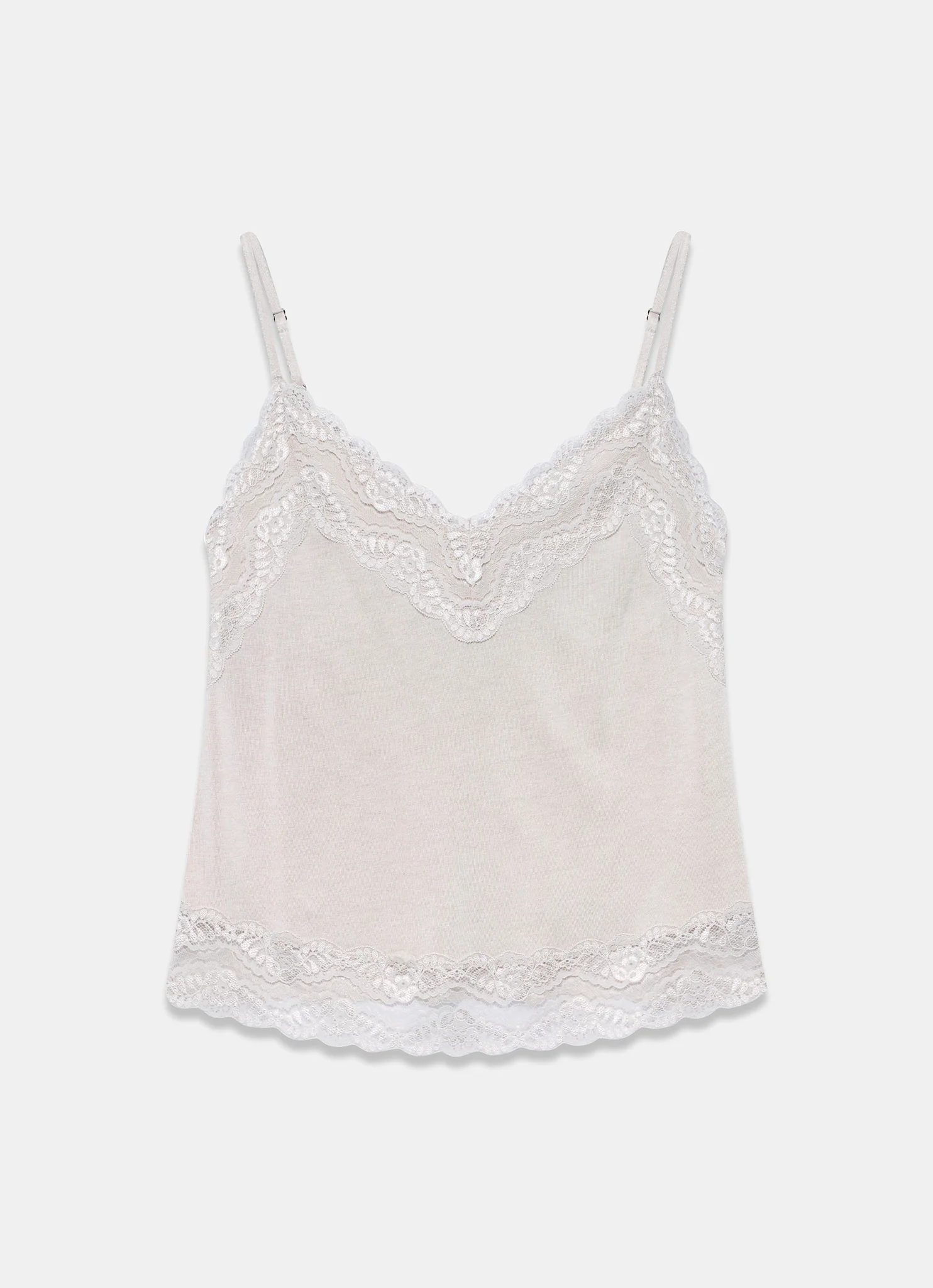 Neutral Lace Detail Camisole Top - Image 6
