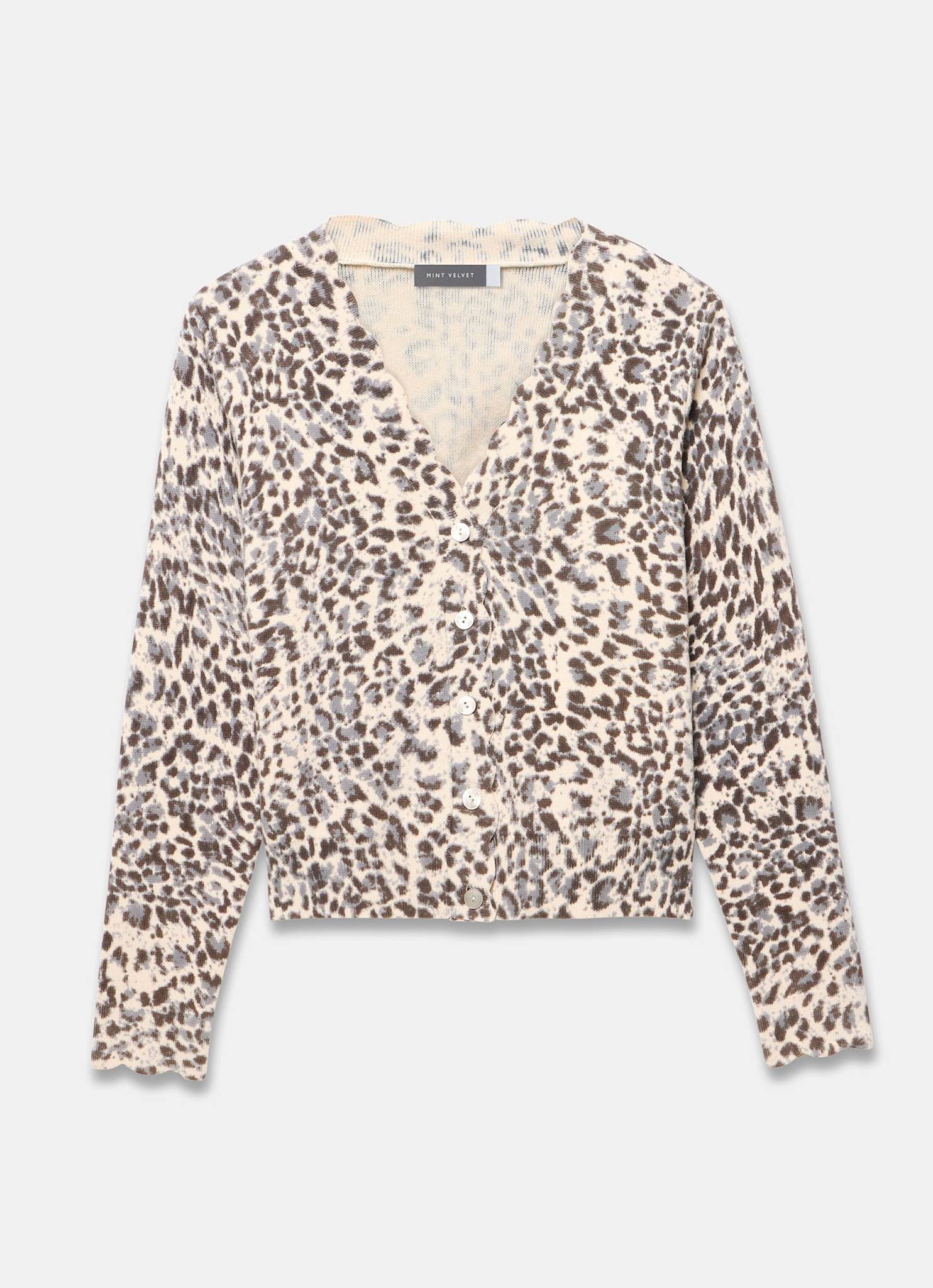 Leopard Print Cotton Cardigan - Image 7