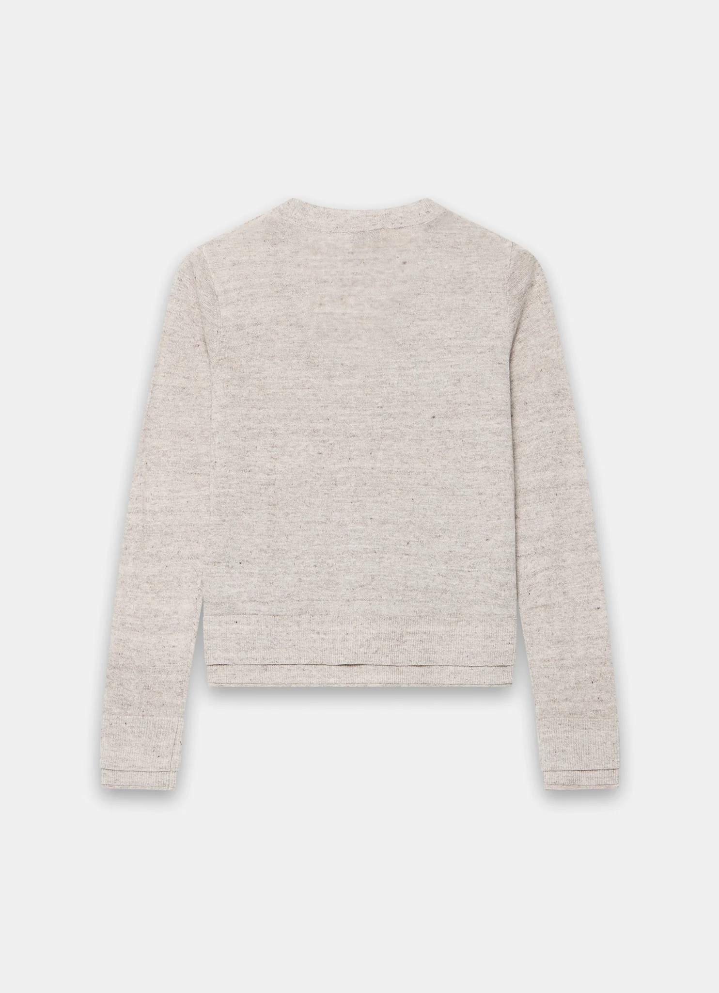 Neutral Linen Blend Layered Cardigan - Image 8