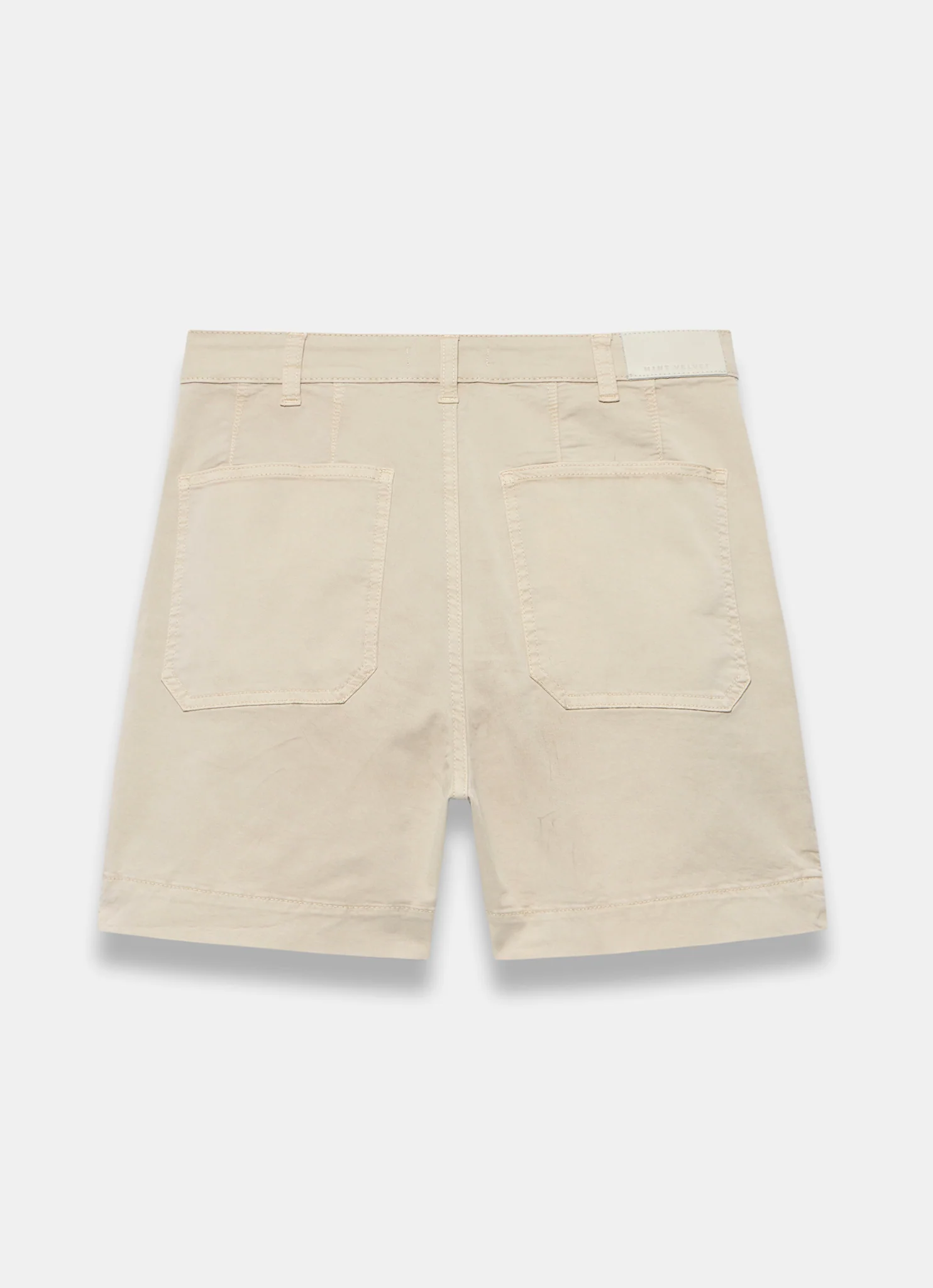 Neutral Cotton Blend Chino Shorts - Image 7
