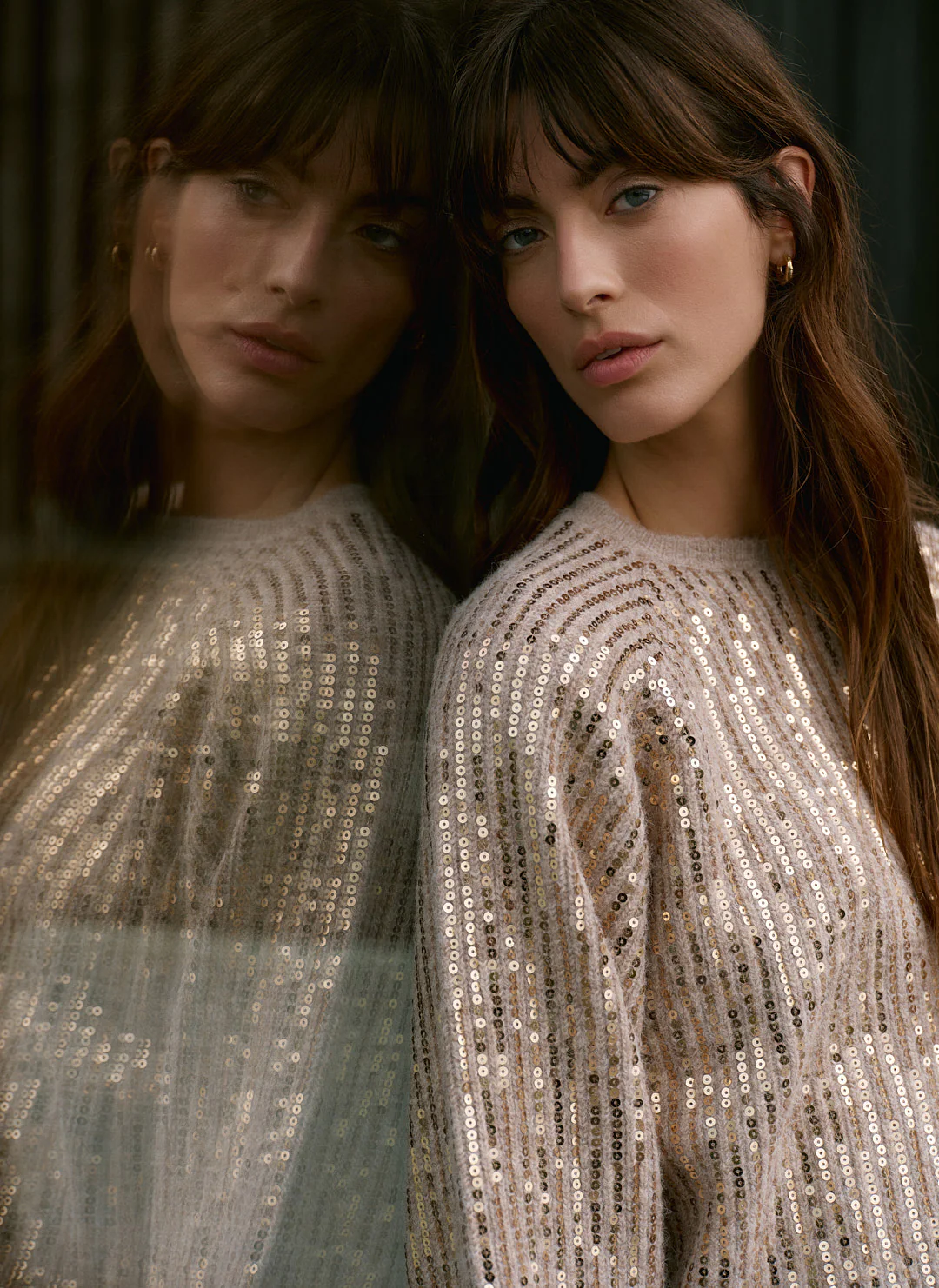 Neutral Sequin Embellished Jumper - Image 4