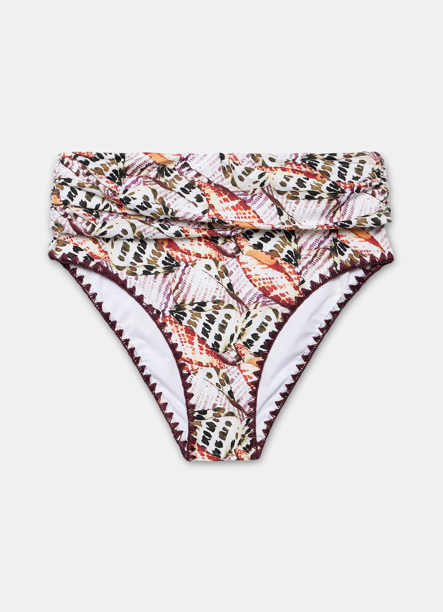 Neutral Printed High Waisted Bikini Bottoms - Image 7