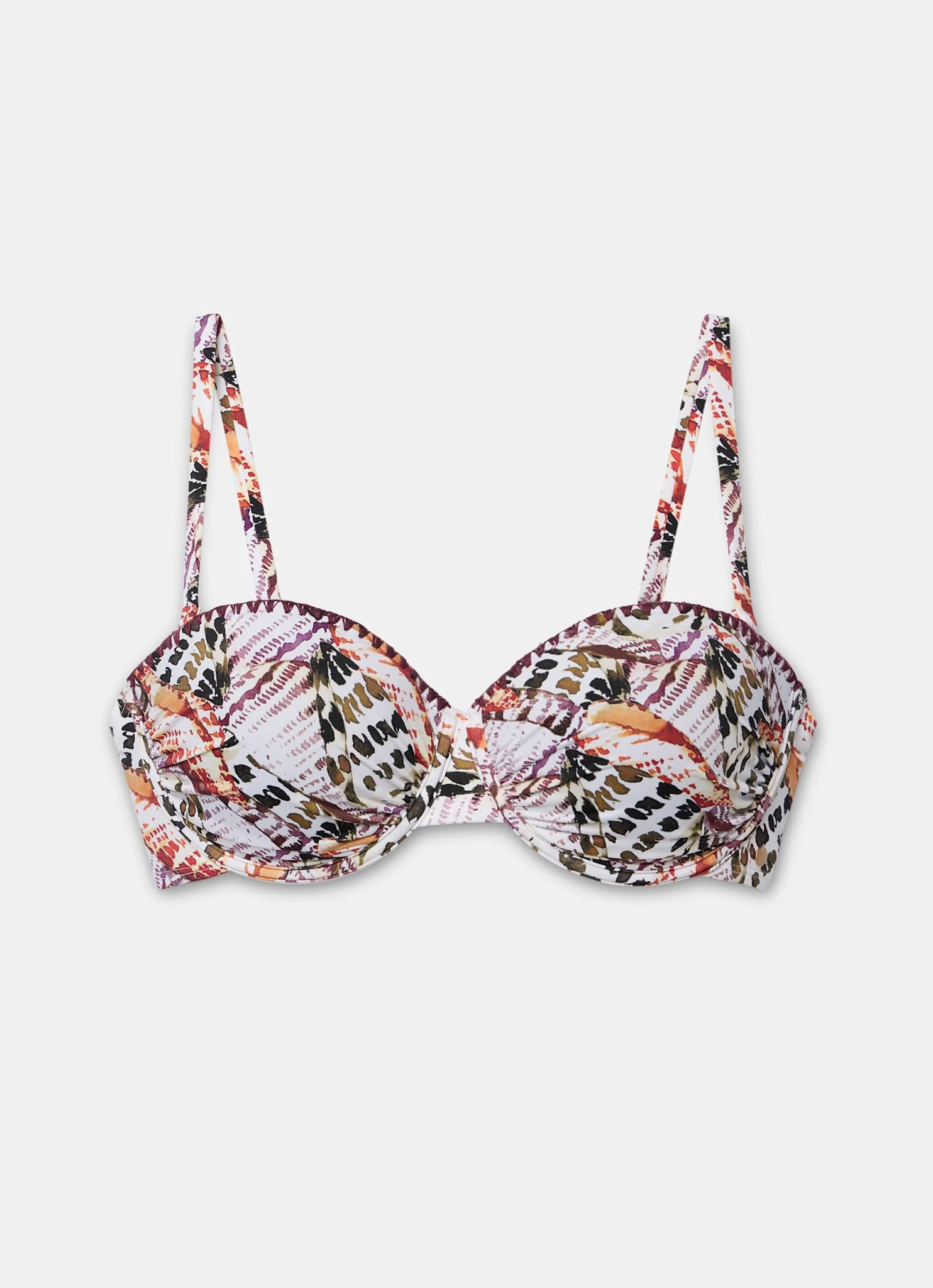 Neutral Printed Underwired Bikini Top - Image 7