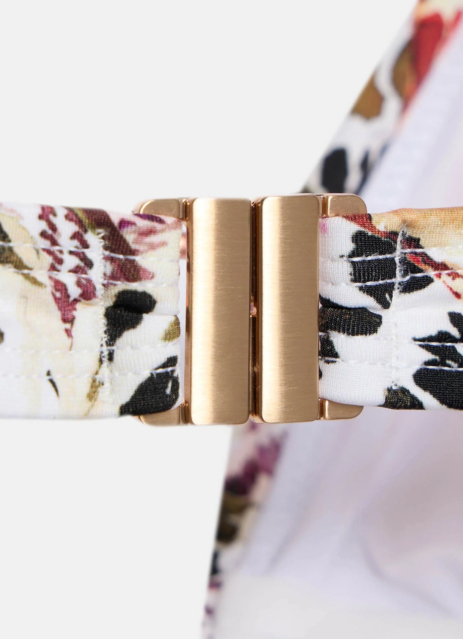Neutral Printed Plunge Neckline Swimsuit - Image 8