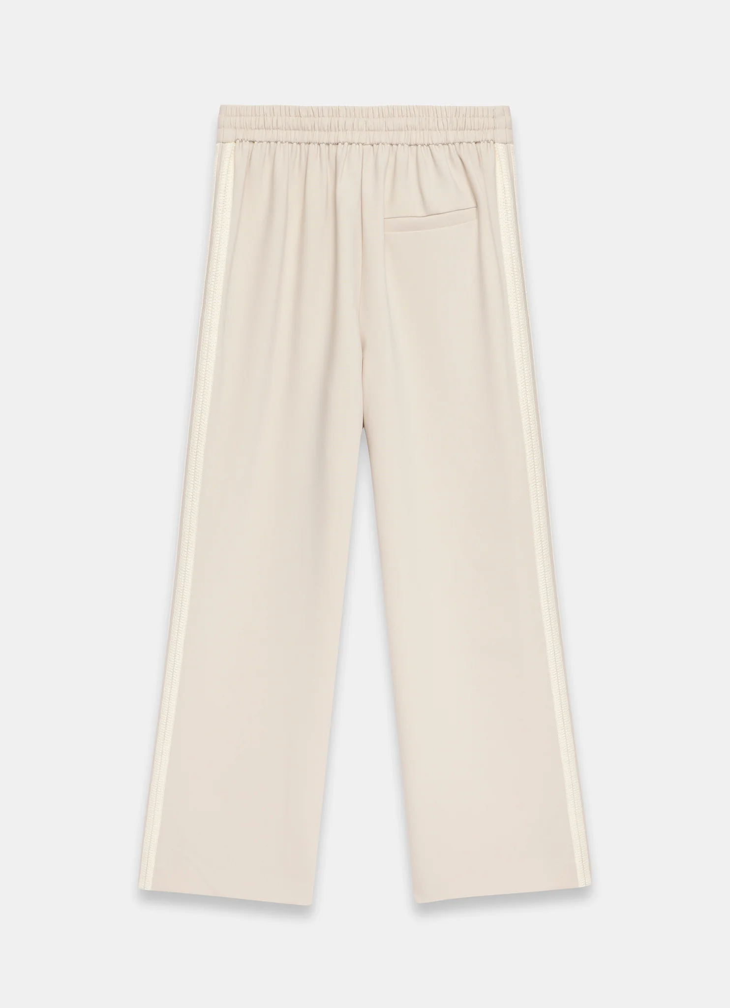 Neutral Crochet Side Stripe Wide Joggers - Image 7