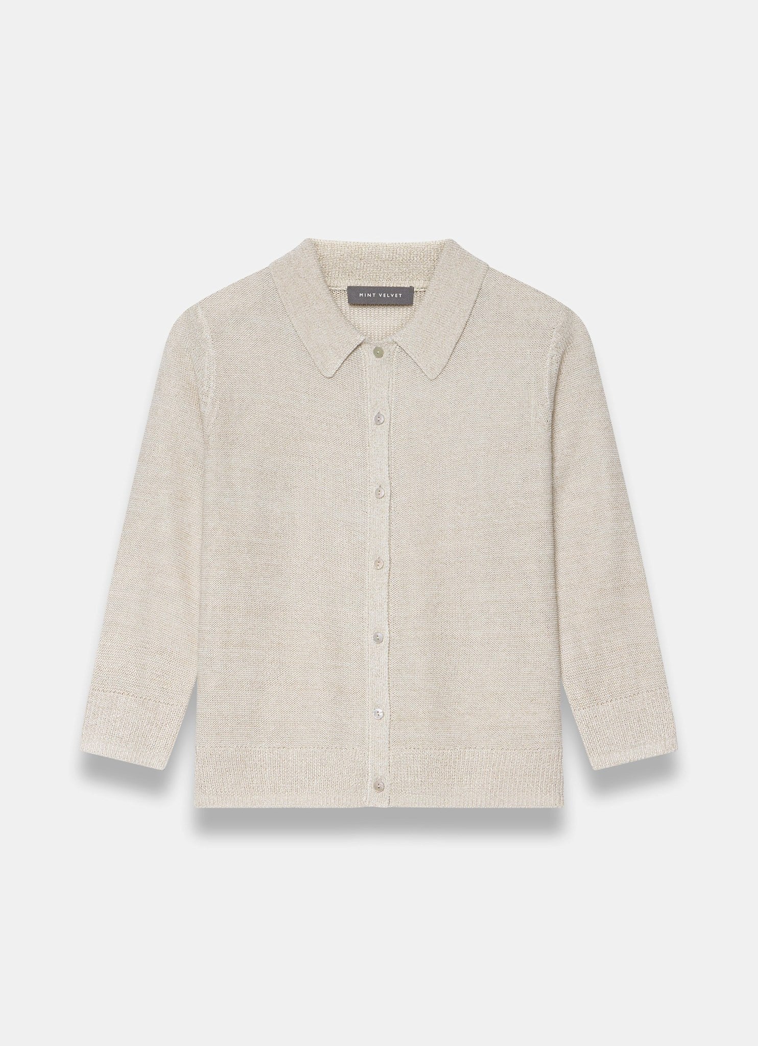 Neutral Metallic Knit Top - Image 7