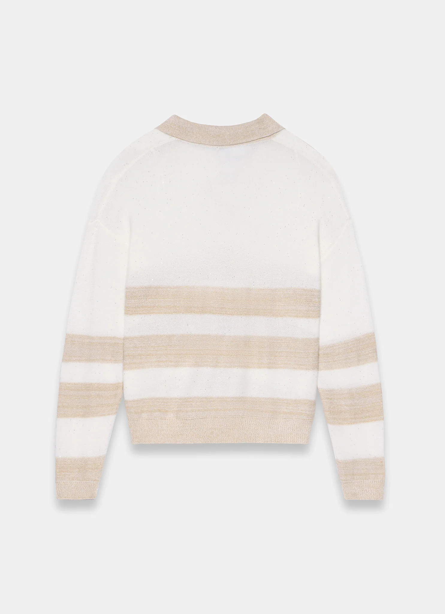 Neutral Sequin Striped Knit Jumper - Image 7