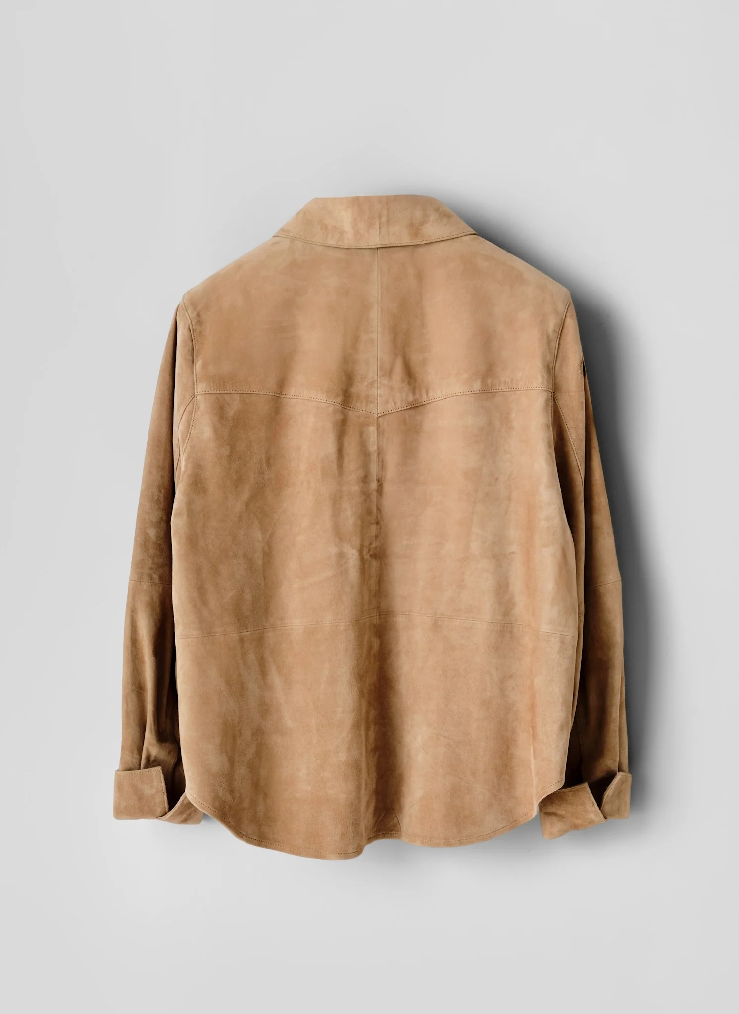 Neutral Suede Shirt - Image 8