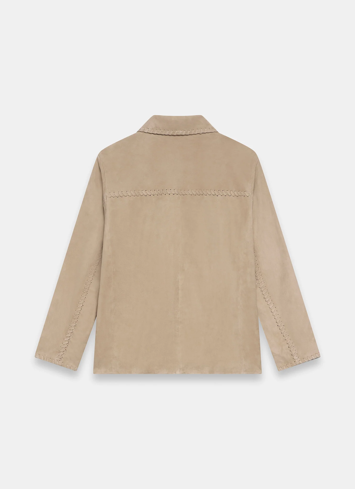 Neutral Suede Stitch Shacket - Image 8