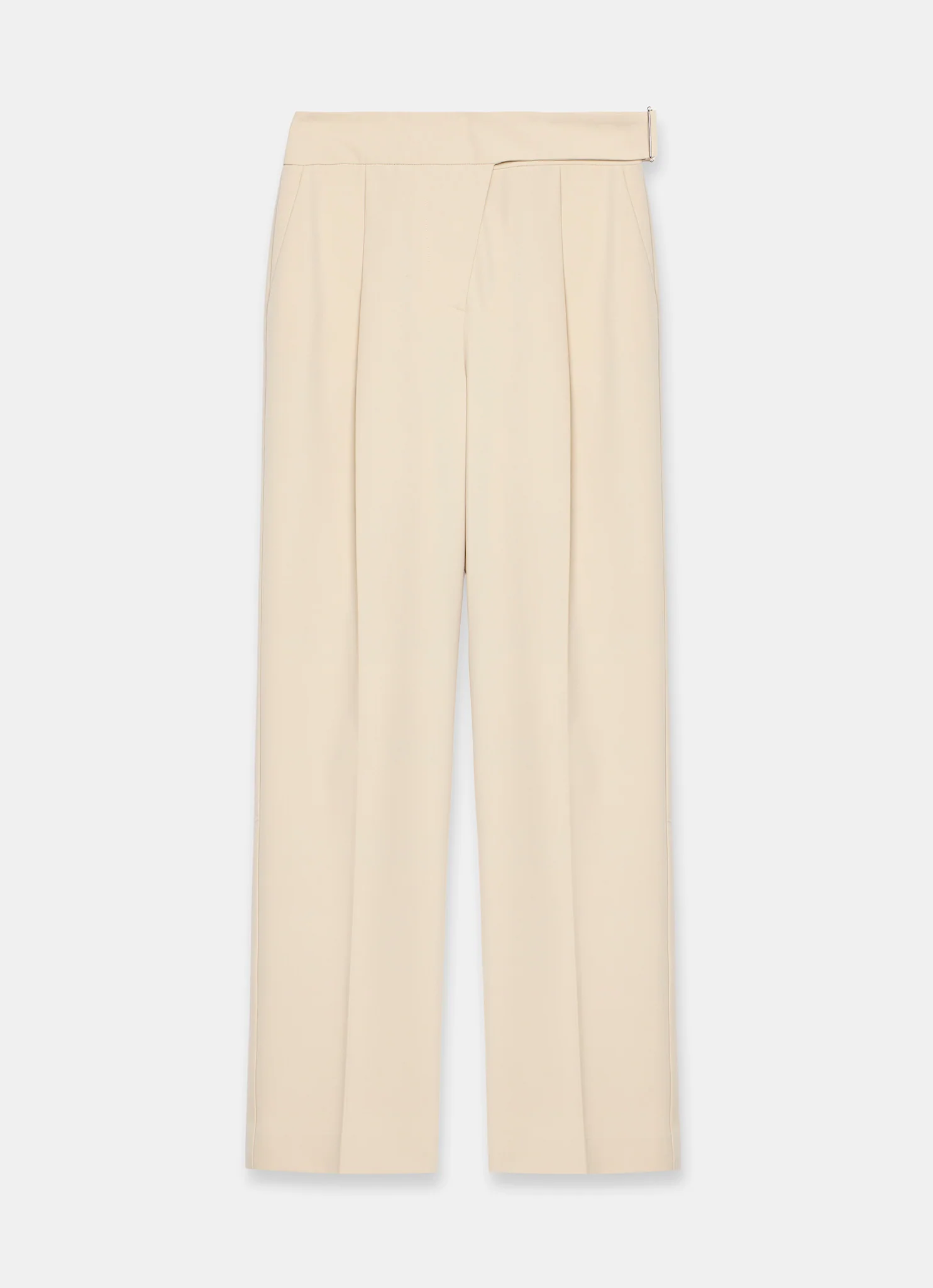 Neutral Tapered Buckle Detail Trousers - Image 7