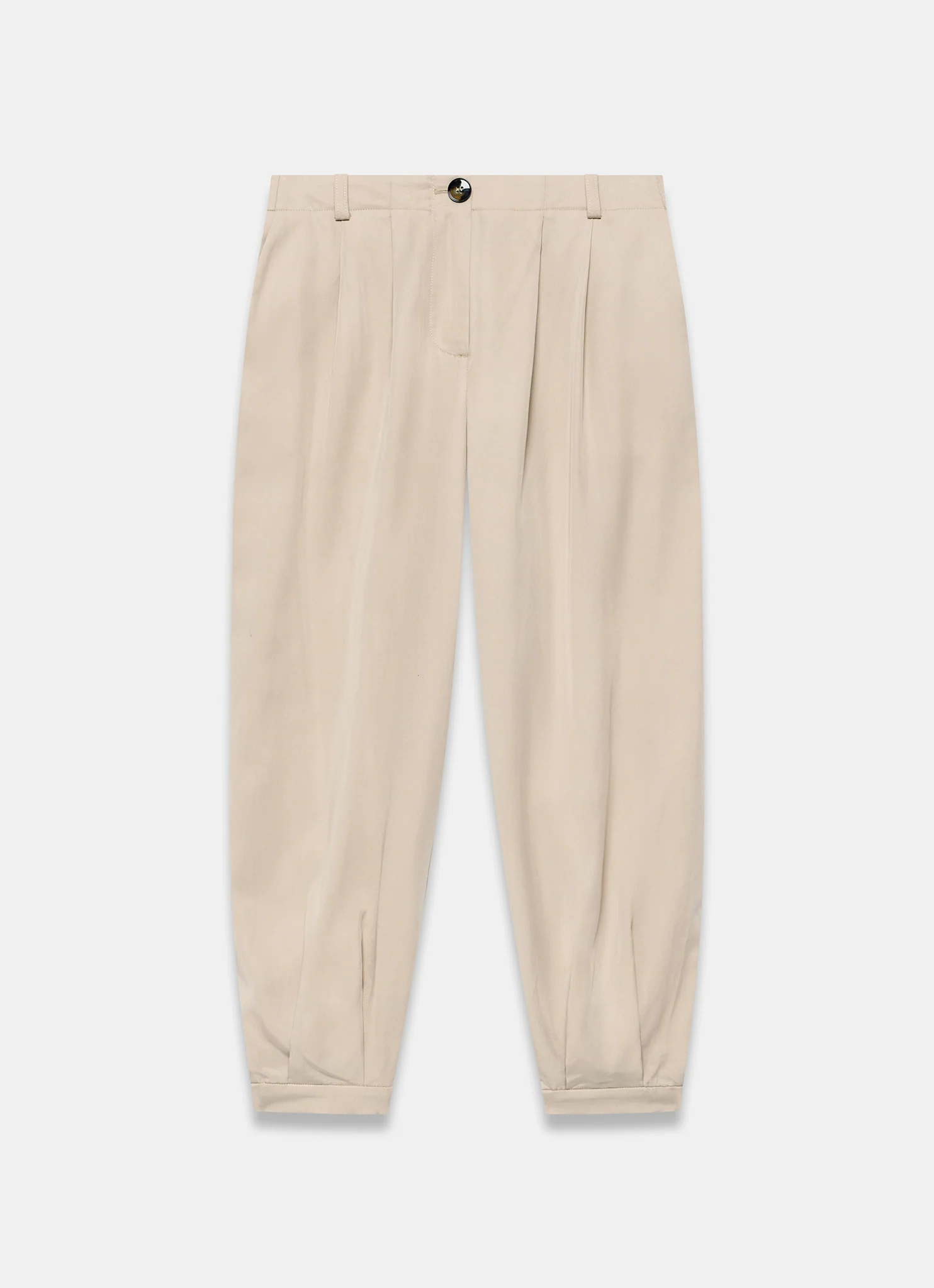 Neutral Tapered Balloon Trousers - Image 7