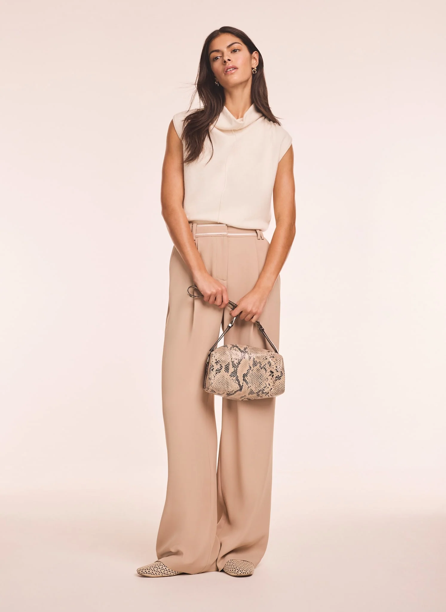 Neutral Waist Detail Wide Trousers - Image 5