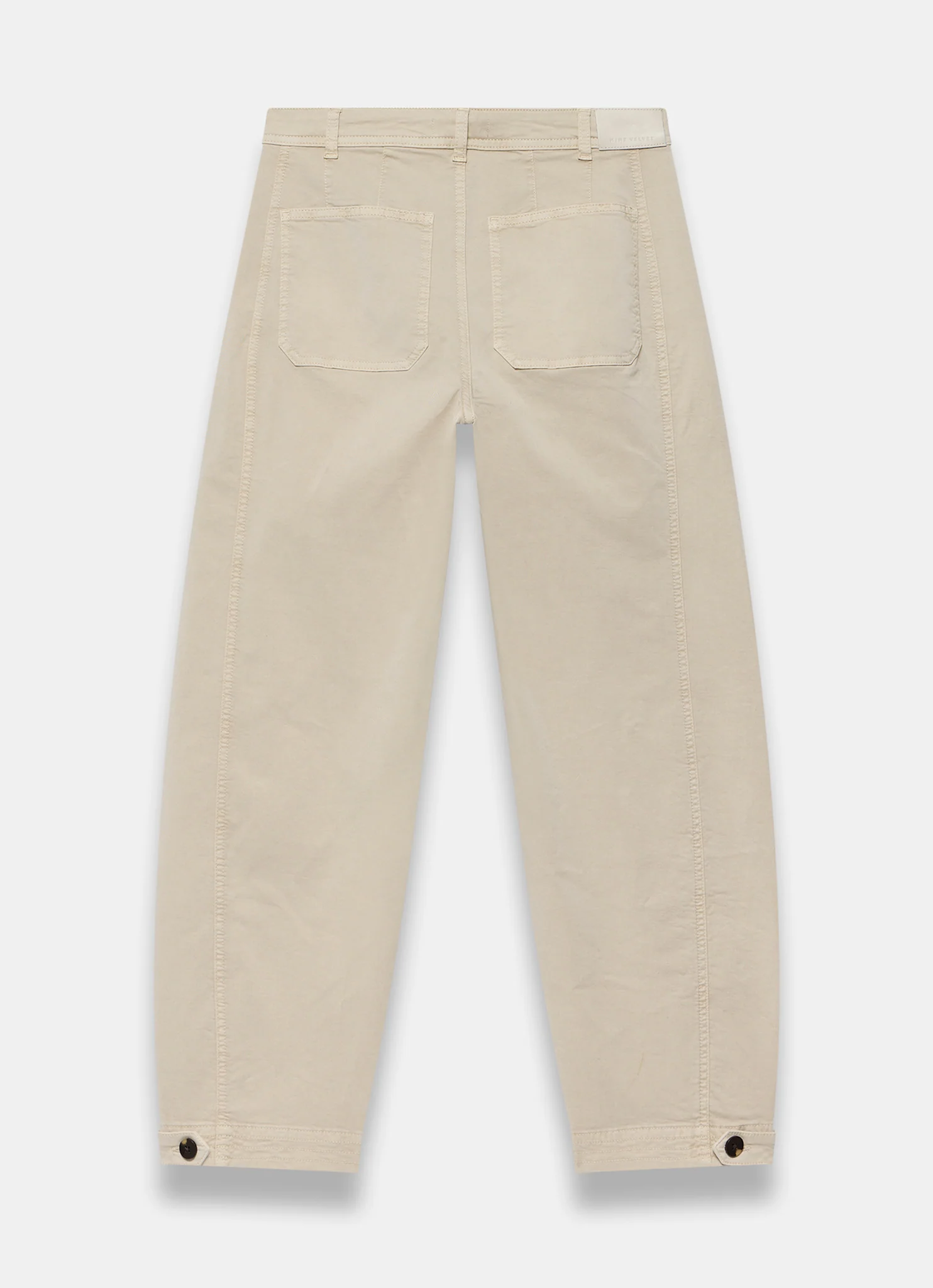 Neutral Washed Barrel Leg Chino Trousers - Image 7