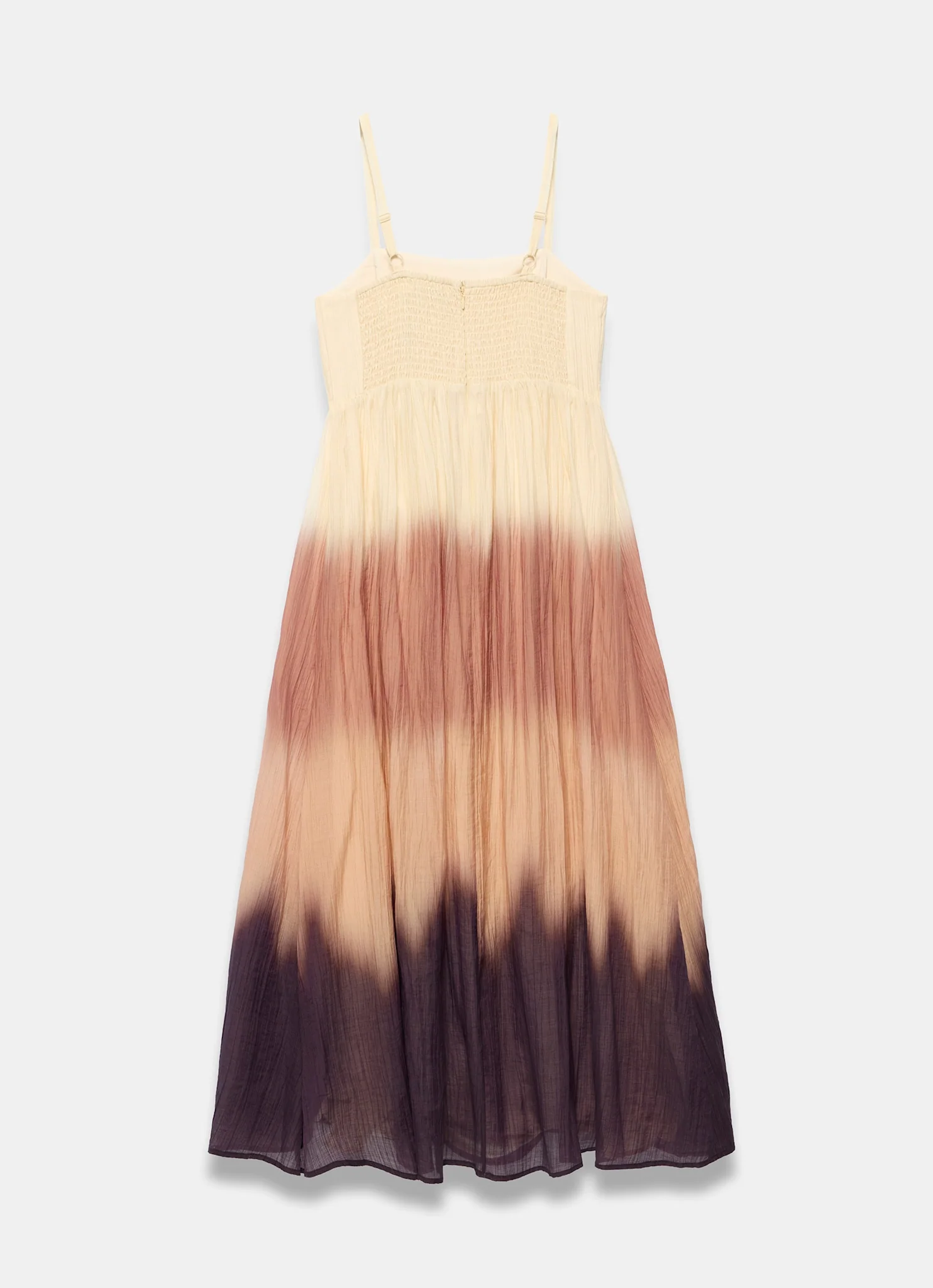 Brown Ombre Crinkle Maxi Dress - Image 8